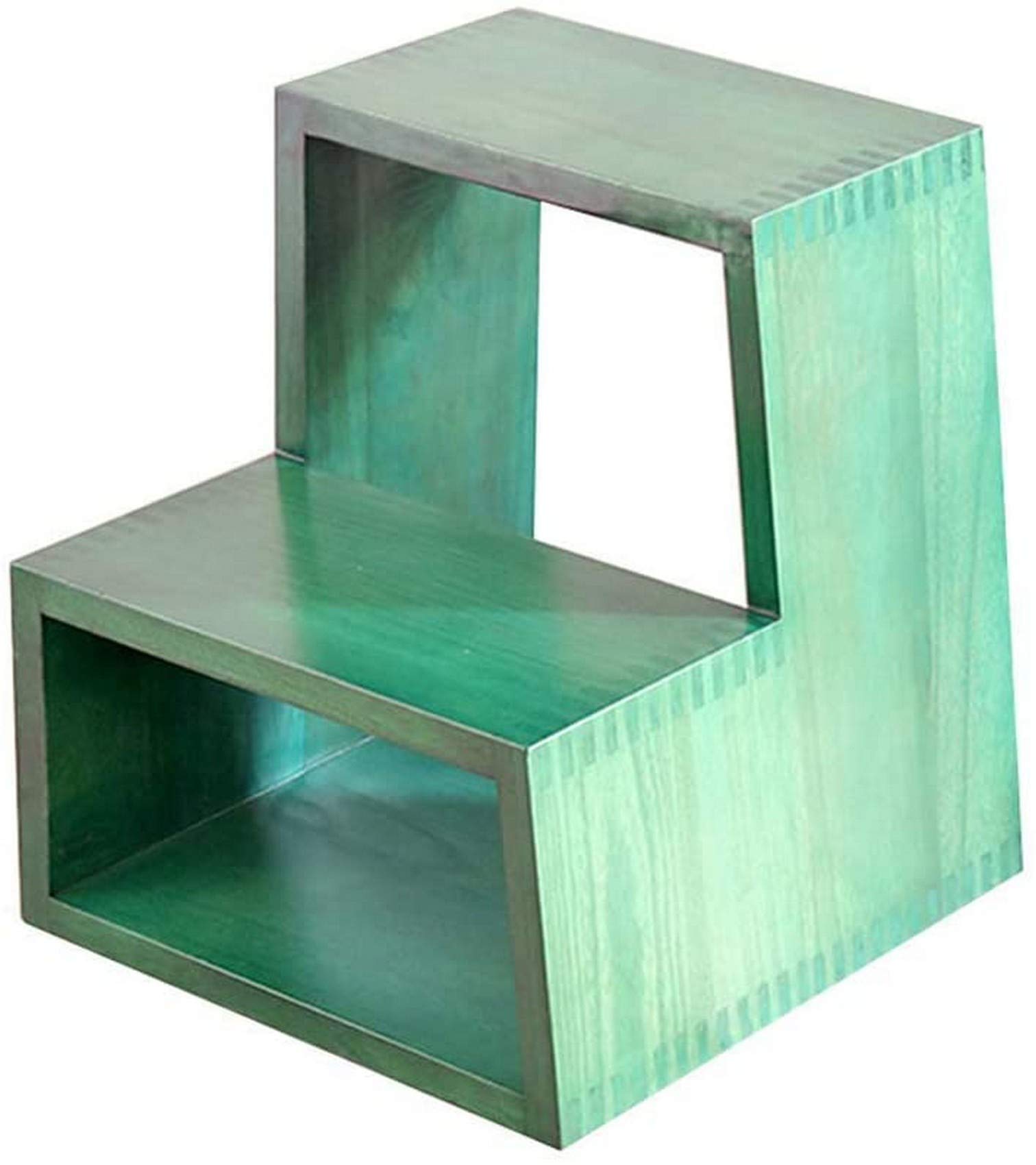 Escabeaux en bois massif 2 marches pliantes pour la maison : tabouret robuste charge 150 kg