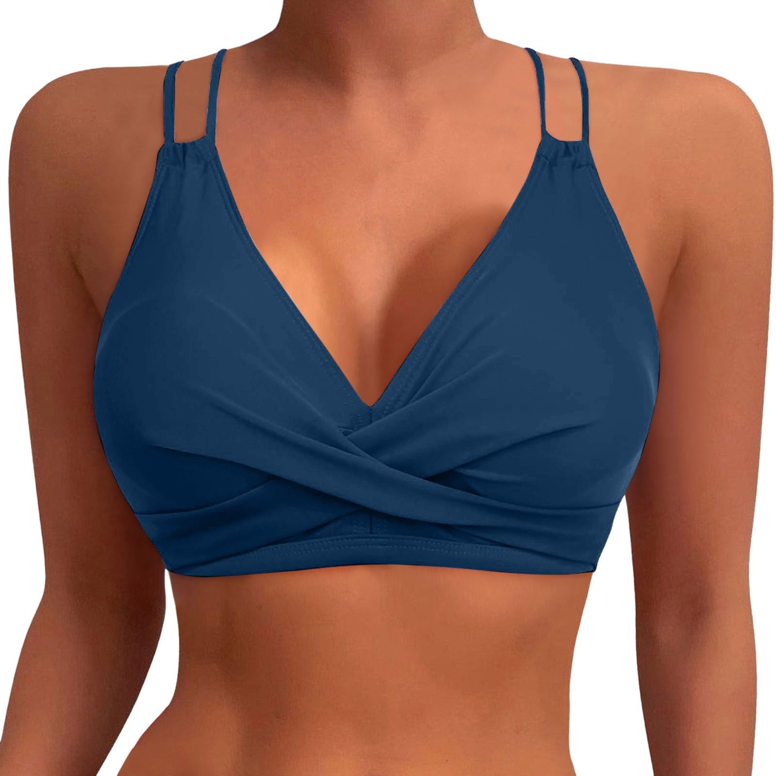 Generisch Bikini para mujer, traje de baño, traje de baño de dos piezas con parte inferior de bikini, bragas tankini con cintas ajustables para la playa