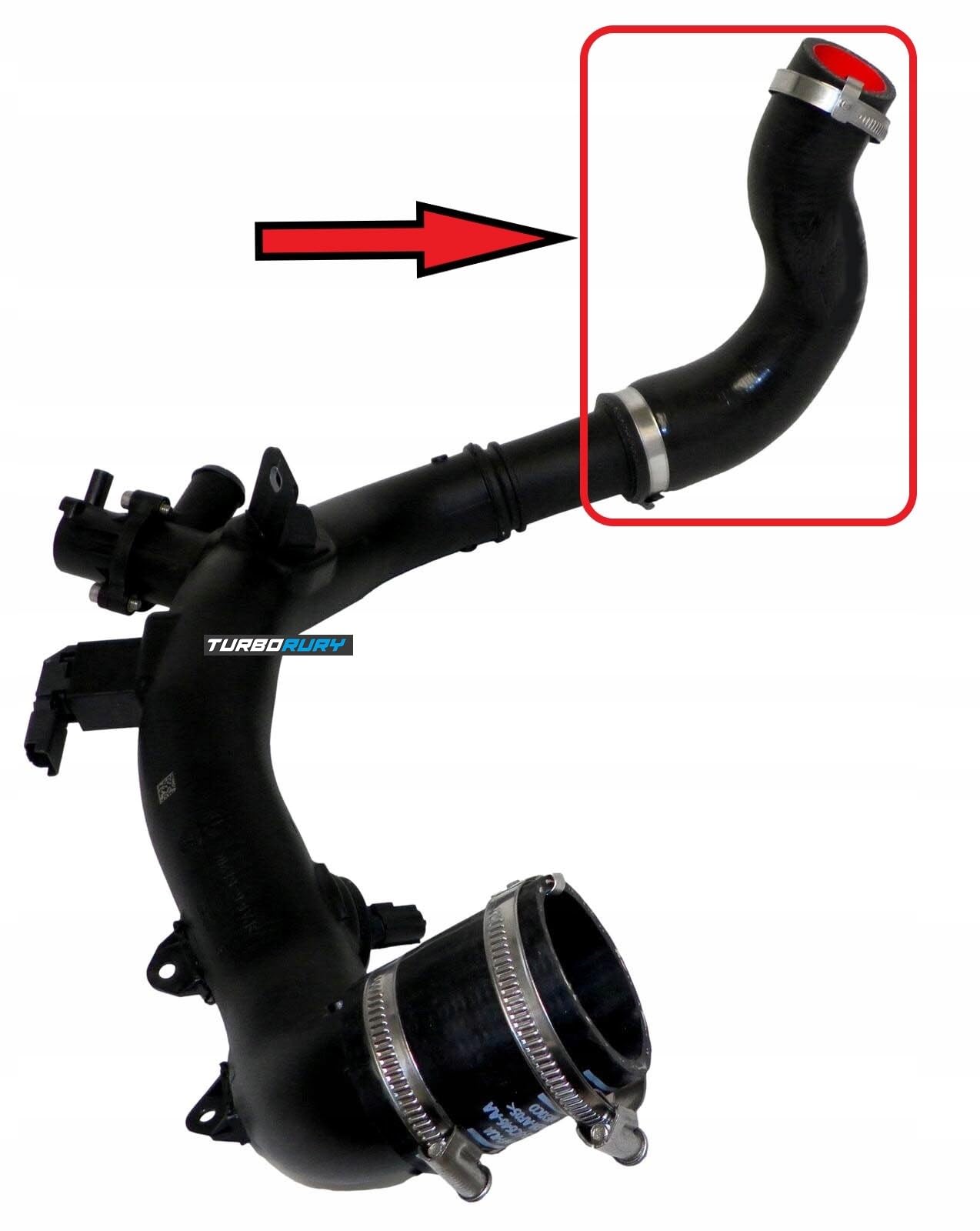 Tuyau De Rechange TURBORURY Pour Turbo Ford Transit Connect 1.8 TDCi - Compatible 75/90/110/115 CV