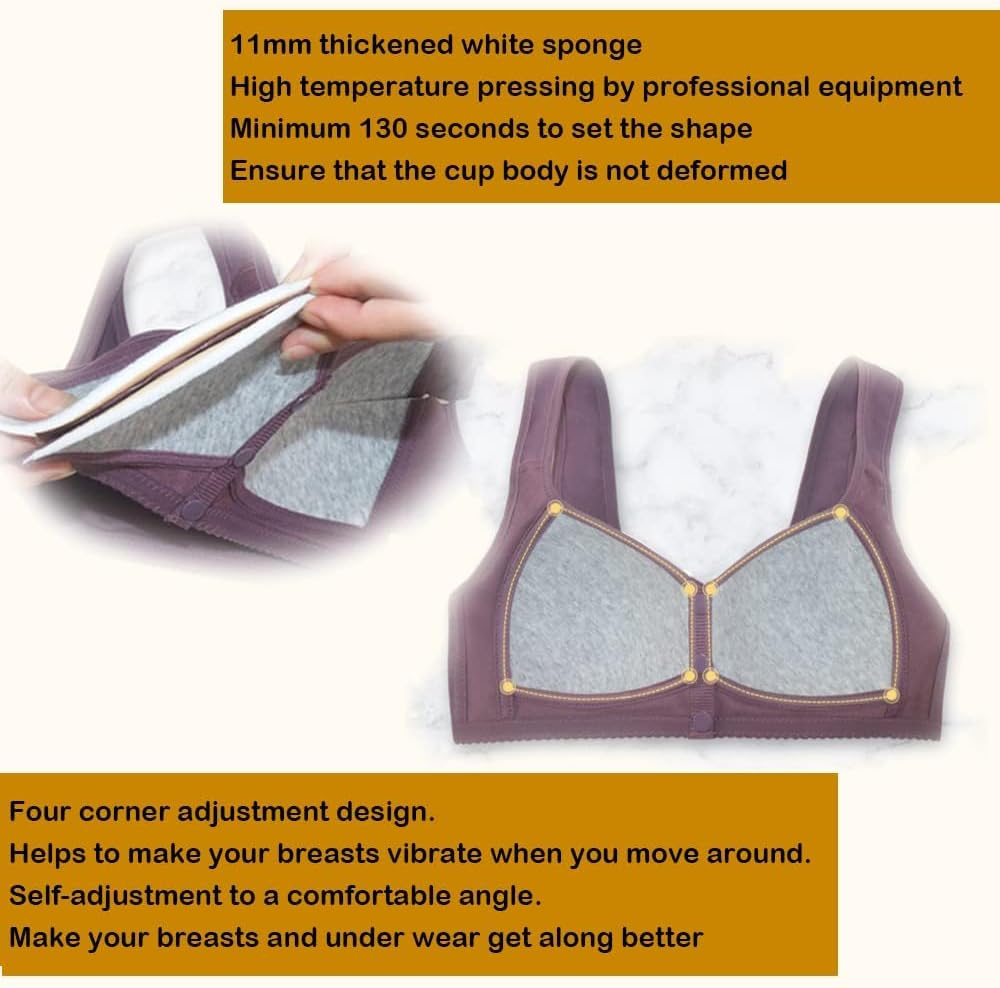 Daisy Bra for Seniors, Front Snap Closure Bras, Front Snaps Daisy Bras for Older Women - Image 6