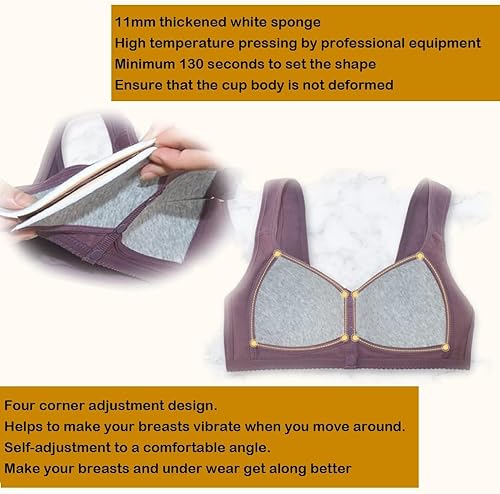 Miniatura 6 de Daisy Bra for Seniors, Front Snap Closure Bras, Front Snaps Daisy Bras for Older Women