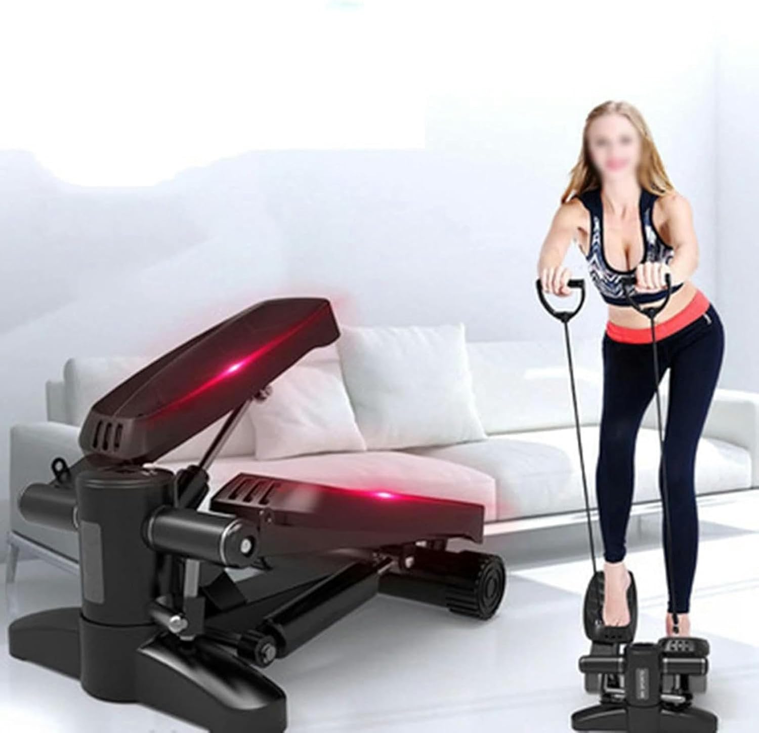 MOUNE Step Fitness Machines， Household Mini Hydraulic Stepper, Fitness Equipment, Multifunctional Mini Fitness Stepping Machine for The Elderly