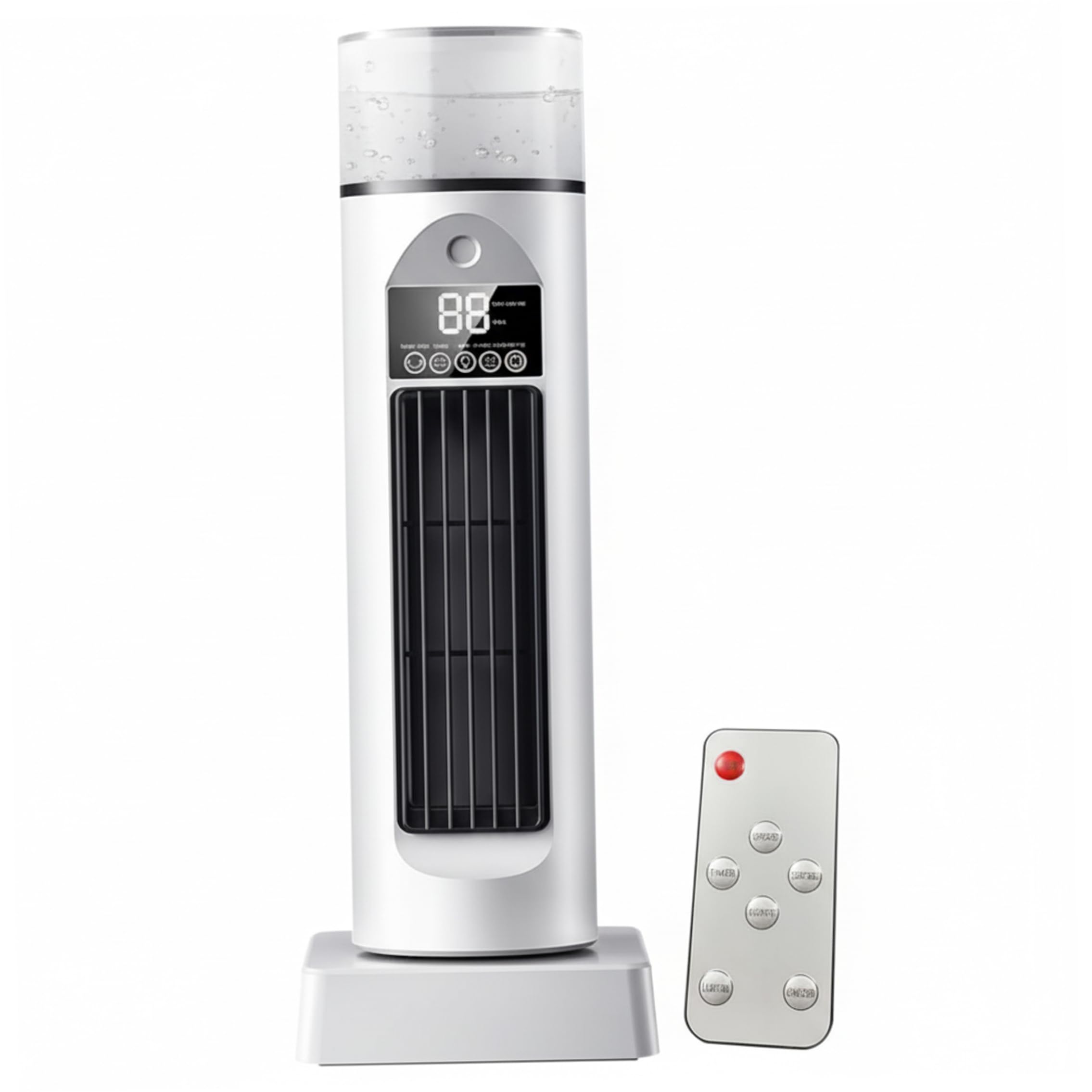 AwnsIMfreien Bladeless Oscillating Tower Fan, Portable Air Conditioning Fan With Mist Function For Bedroom, Usb Desktop Cooling Fans With Remote Control - White, Air Conditioning