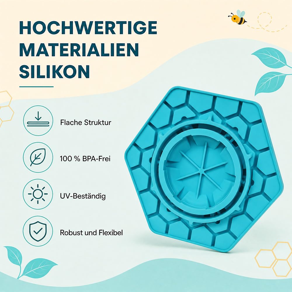 2er Set Bienentränke, Blau Insektentränke Garten, Bienentränke für den Garten, Vogel und Insektentränke, Wildtiertränke für den Ga-rten und Balkon