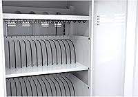 Vista 6 de Leavader Carros de carga móviles para tabletas, computadoras portátiles con tira de alimentación adicional de 4 bits, gabinete de carga