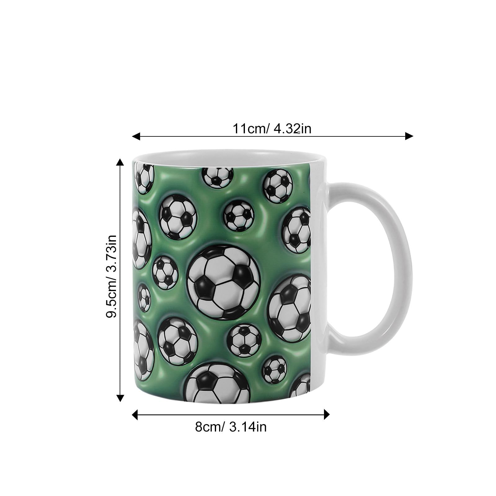 TOPBATHY 2 Pezzi Tazza da Calcio in Ceramica, Tazza Caffè per Appassionati
