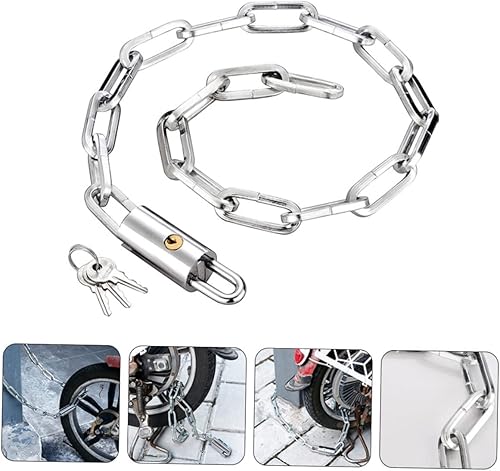 Miniatura 8 de Happyyami Sturdy Bike Chain Security Cable Anti-Theft Cycling Chain for Motorcycles Bicycles and Electric Scooters