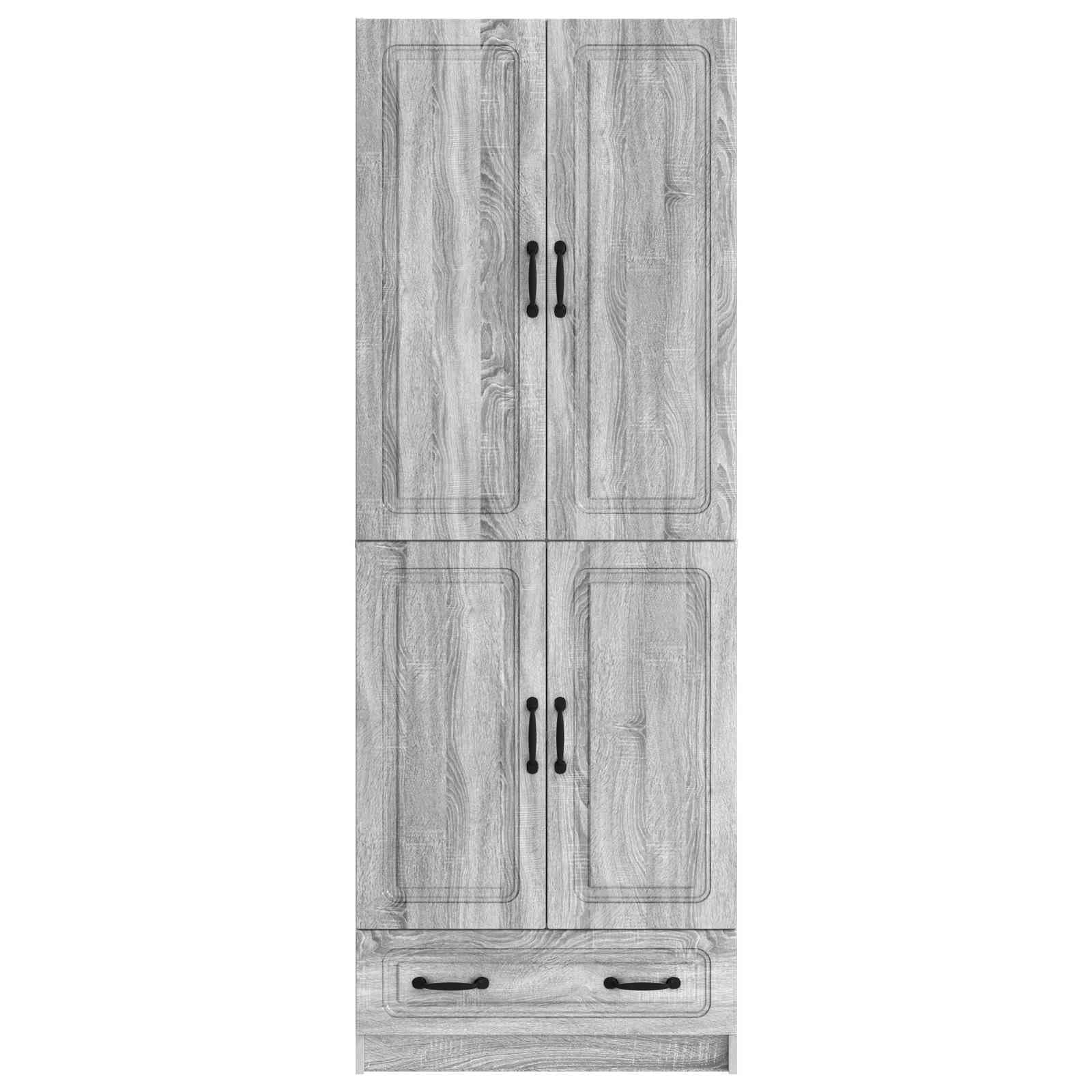 2-teiliges Schrank-Set Sonoma grau Holz technisch