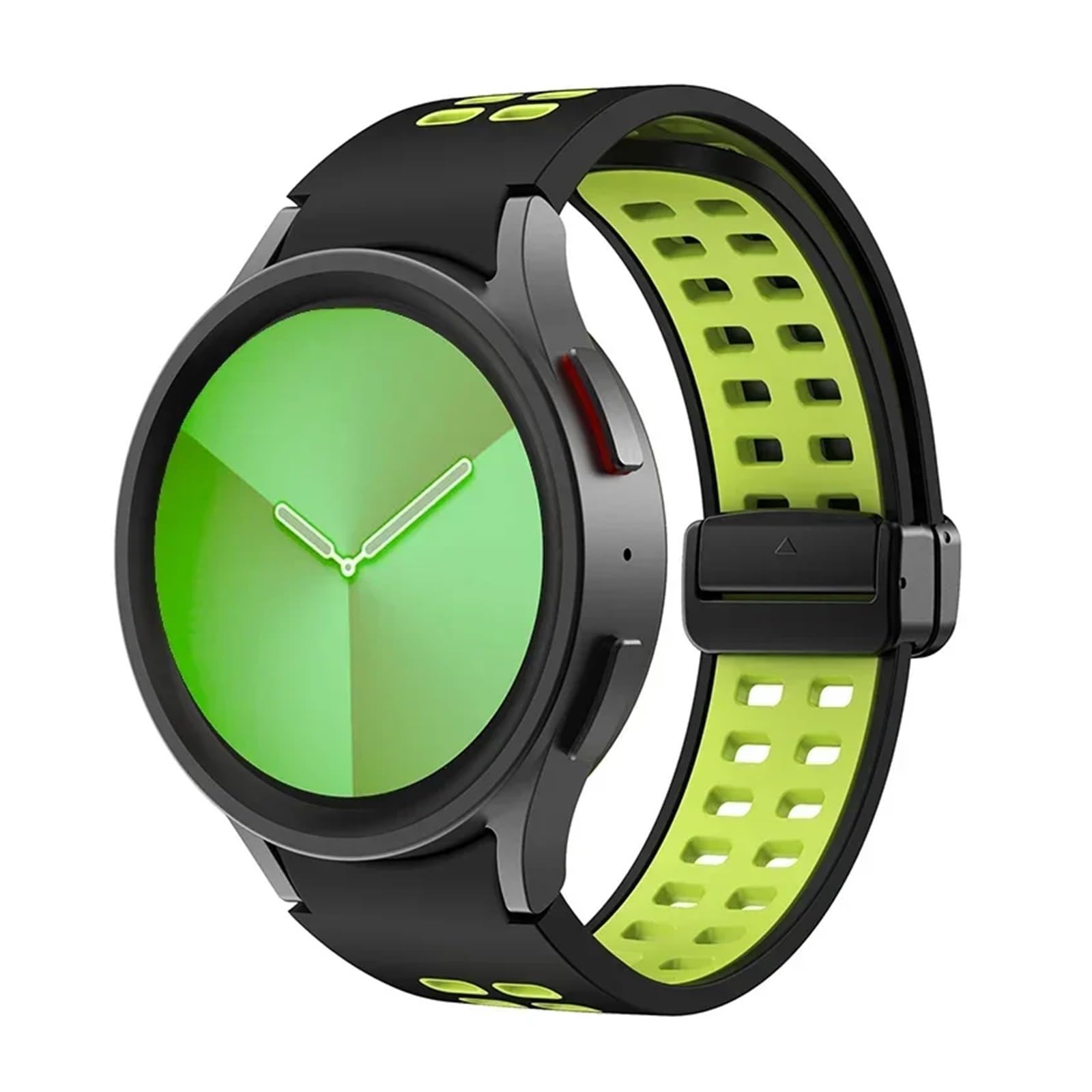 JDIME Cinturino in silicone per samsung orologio 4/5/6 40 44mm 5 pro 45mm fascia magnetica fibbia gallaxy orologio 4/6classic 42 43mm 46 47mm