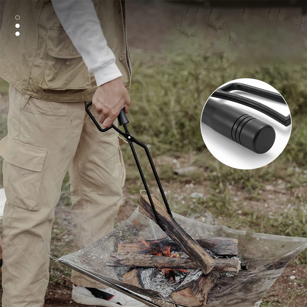 SPORTARC Pinze resistenti in ghisa per camino, in acciaio , per barbecue, legna da ardere e campeggio, per camino, in acciaio , per barbecue
