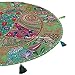 DK Homewares Etnico Decorazione della Stanza 40 X 40 Pollici Cuscino Ottomano Parrot Green Meditazione 100 Cm Fodera per Cuscino Mandala