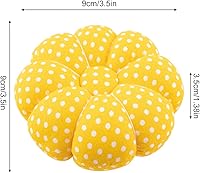 Vista 3 de Rolybag Cojines de muñeca con correa elástica, aguja de calabaza para costura, alfileres para costura o manualidades (amarillo)