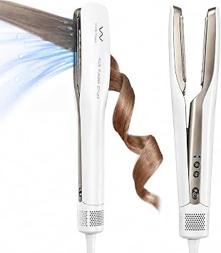 VAV Hair Straightener - 2 in 1 Wet to Dry Air Straightener with High Speed Airflow,Straightens Hair Using Air,3 Temps Flat Iron for Medium to Long Hair,No Heat Damage