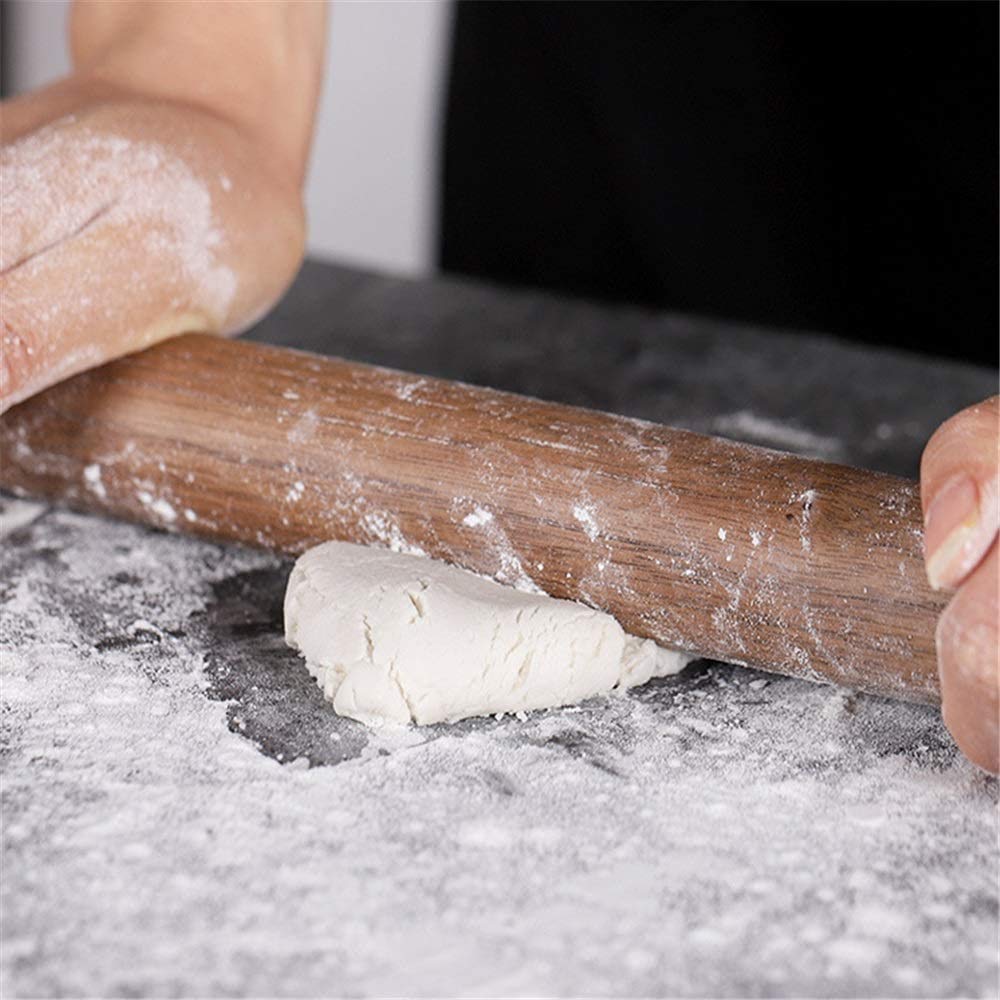 Pin rotolante (15,7 Pollici) □ Pin in Legno per Fondente, Crosta di Torta, Biscotti, Pasticceria, Pasta □ Design affusolato e Costruzione Liscia - Utensile da Cucina Essenziale