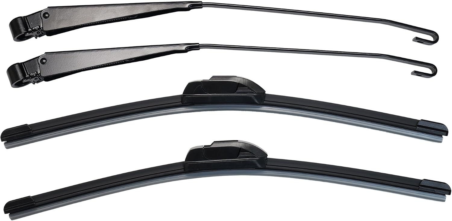 NOVAPARTS 1 Pair Front Windshield Wiper Arm & Blade Kit 42631 Compatible With Ford F-150 F-250 Bronco 1991-1996, F-350 F-Super Duty 1991-1997 Replace# F1TZ-17526-AA F4TZ-17526-A F1TZ17526AA F4TZ17526A