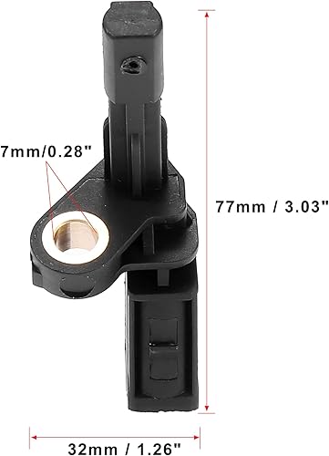 Miniatura 3 de X AUTOHAUX Sensor ABS trasero izquierdo Sensor de velocidad de rueda para Volkswagen Tiguan GTI para Audi A3 Quattro WHT003859 1K0927807