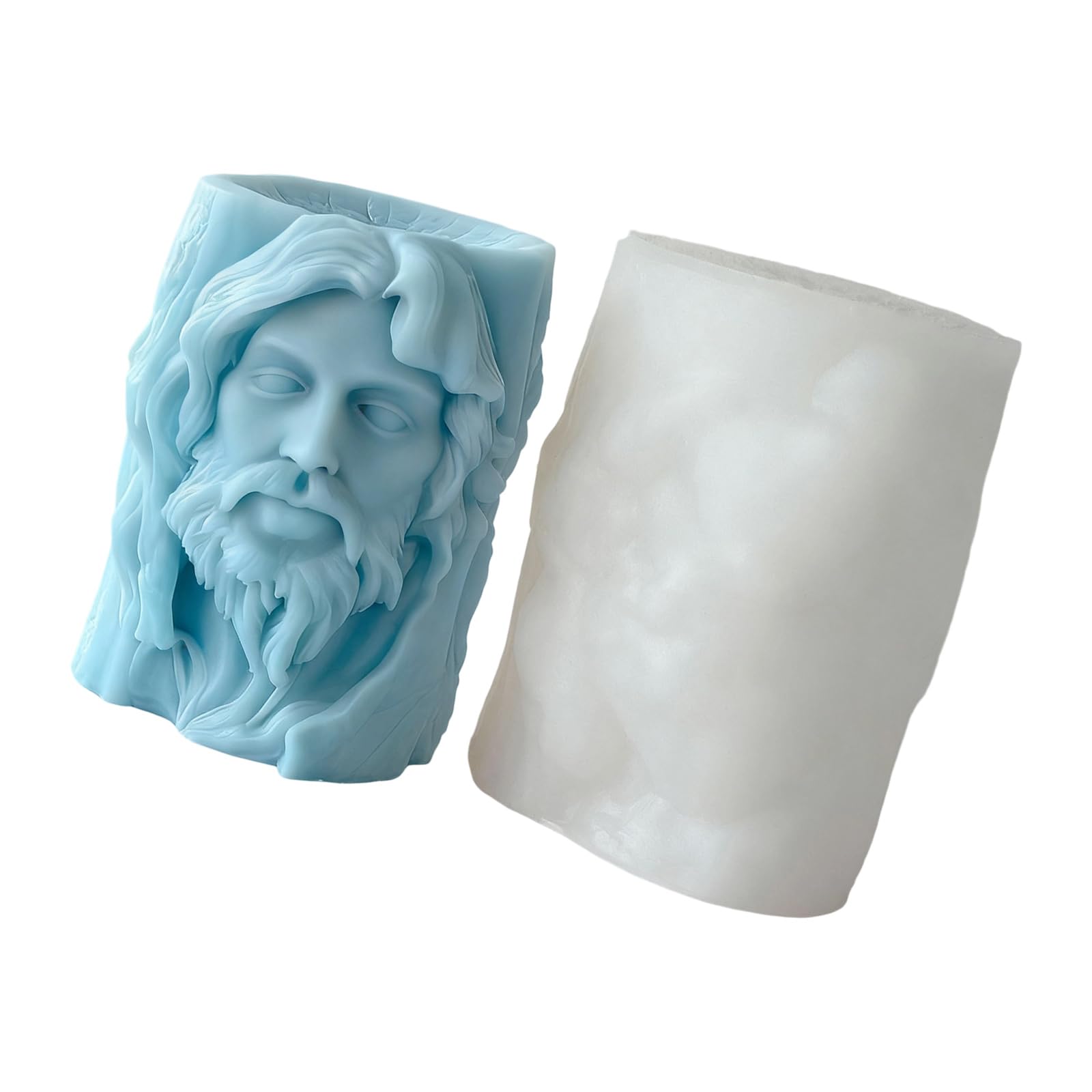 Xjdzineq Safe Silicone Face for Handcraft Plasters Cement Art Projects Home Decoration Face Sculpture