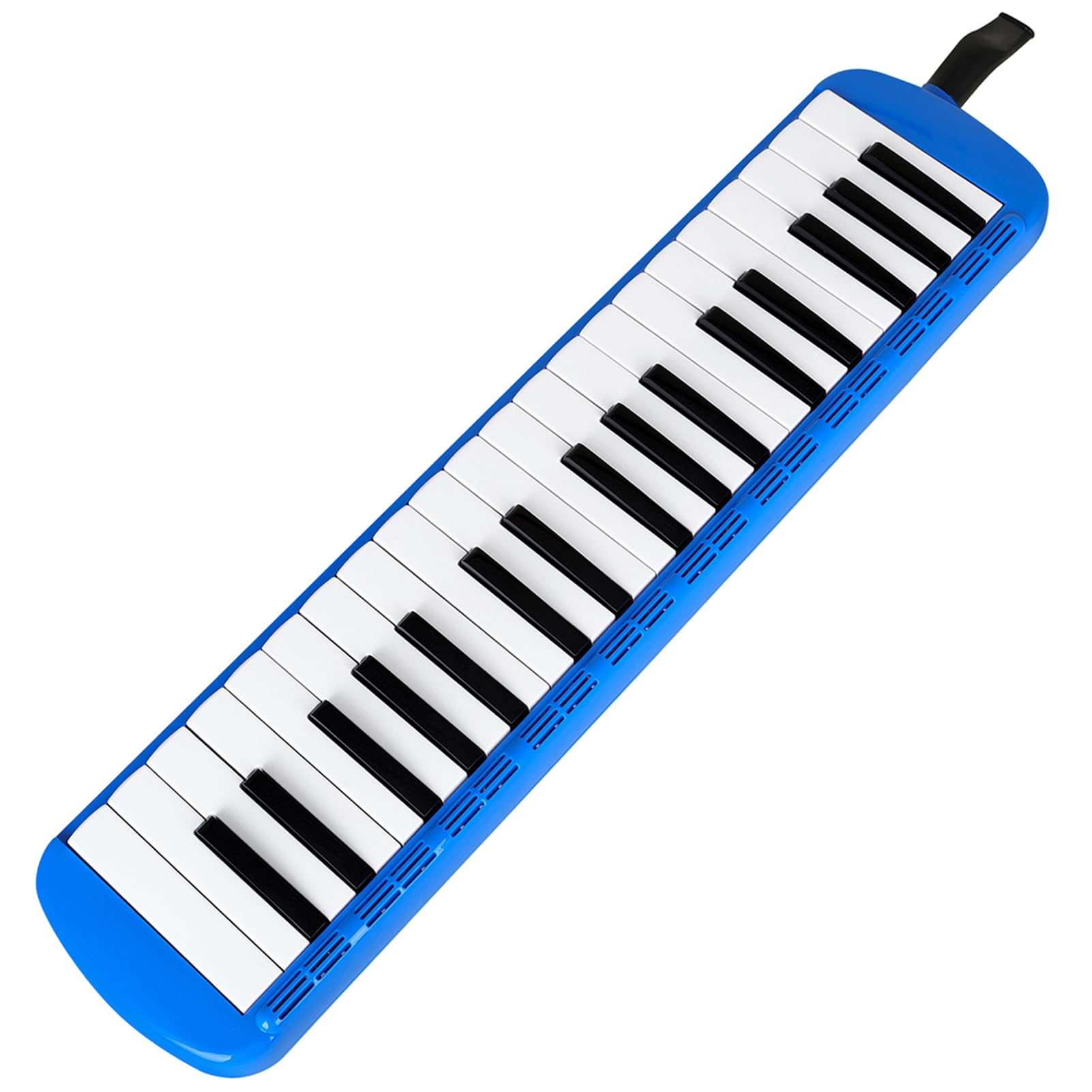 POENVFPO Melodica, Instrument à Clavier 37 Touches avec Plaque à Anches en Laiton, 2 Tubes et 2 Embouts, étui Rigide en EVA épais, pour Enfants et Adultes, Performance en Classe (BLUE)