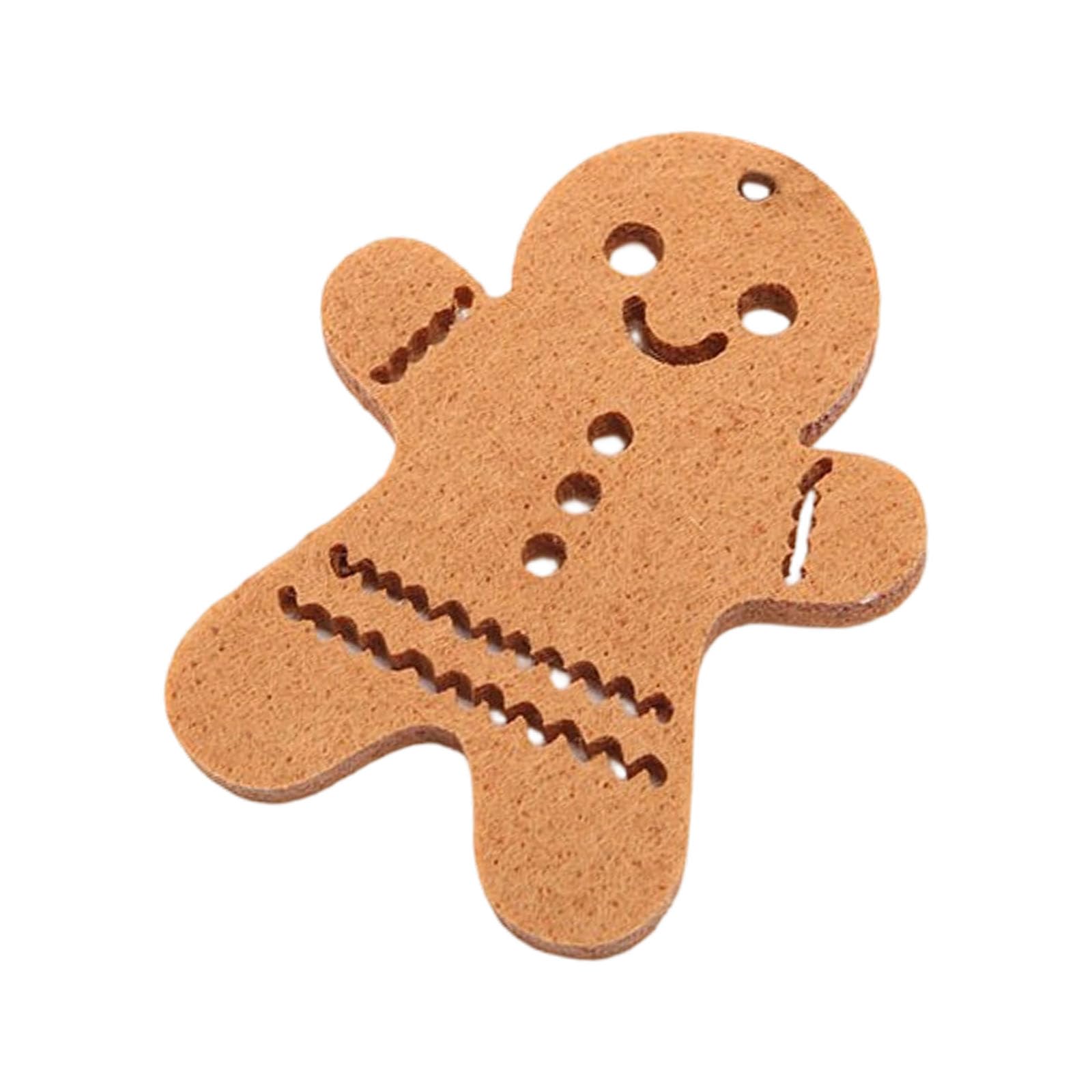 10 Piece Soft Felt Gingerbreads Decorations Christmas Tree Hanging Ornament Safe for Kids Holiday Homes Decoration Snowflake Gingerbreads Decors