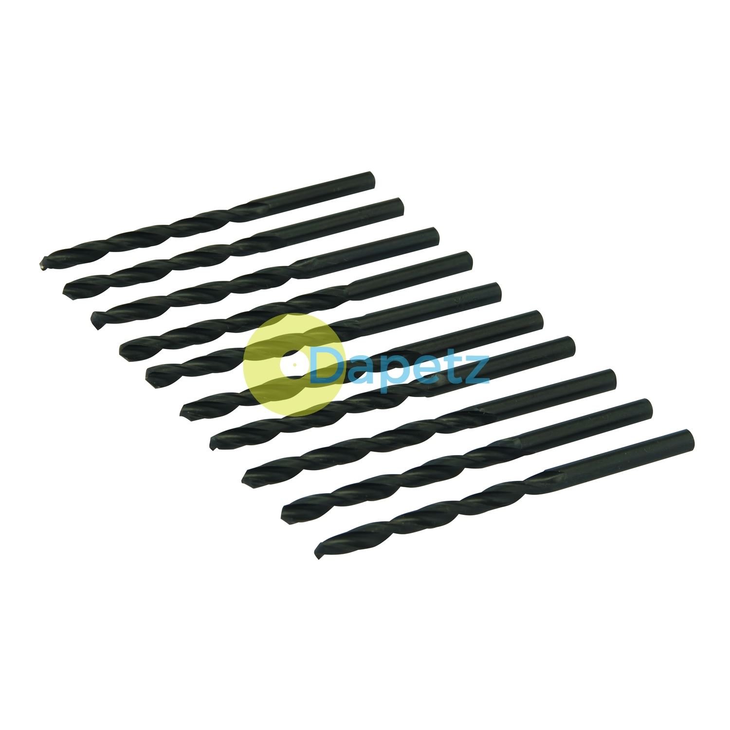 Dapetz ® 10Pcs x 4.5mm HSS Jobber Drill Bits, Black Twist Drill Bits for Stainless Steel Copper Aluminium Alloy Metal, Wood and Plastics DIN338 — image 1