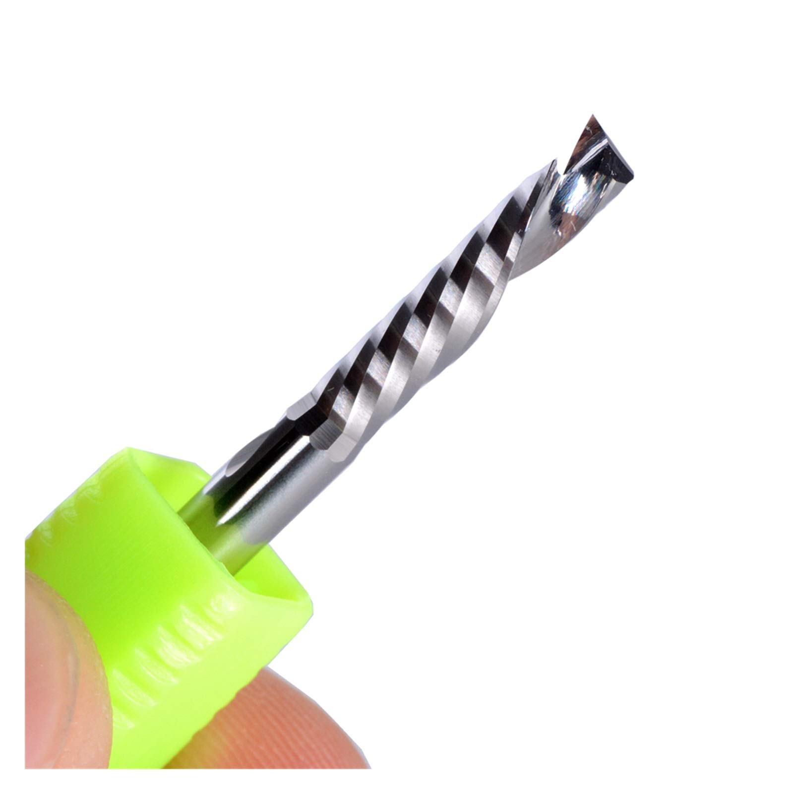 Brocas de enrutador 50 piezas de corte hacia arriba y hacia abajo 3.175x22mm Cortador de fresado CNC de carburo cementado con un solo filo, cortador de fresado de tungsteno de madera de comp