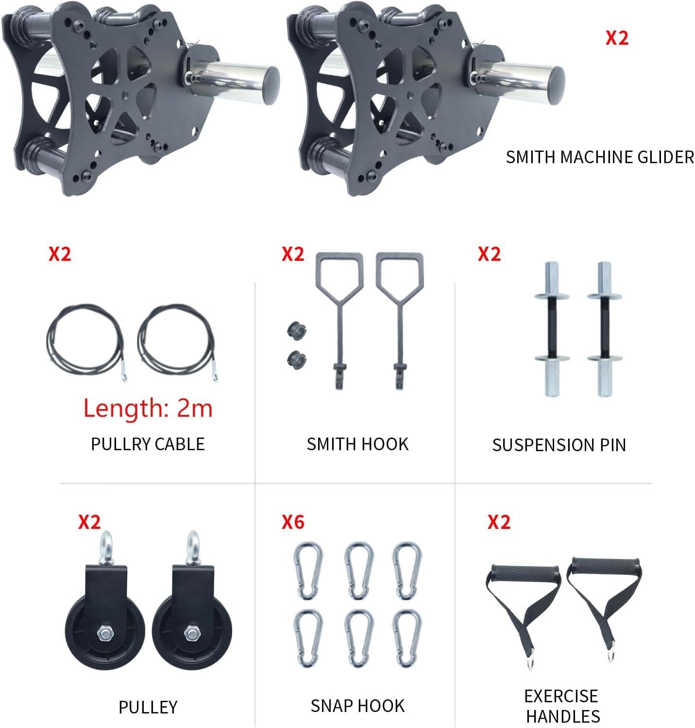 AHTAPFON Smith Machine Attachments for Cable Machine,Cable Pulley System for Power Rack Attachments,Squat Rack Attachments for Cable Crossover,Bench Press,Deep Squat,LAT Pull Down