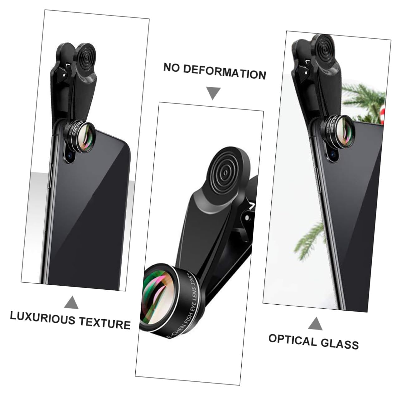 Gadpiparty Kit Obiettivi Esterni per Telefono Lenti Grandangolo e Macro in Alluminio Aeronautico e Vetro per Fotografia Artistica