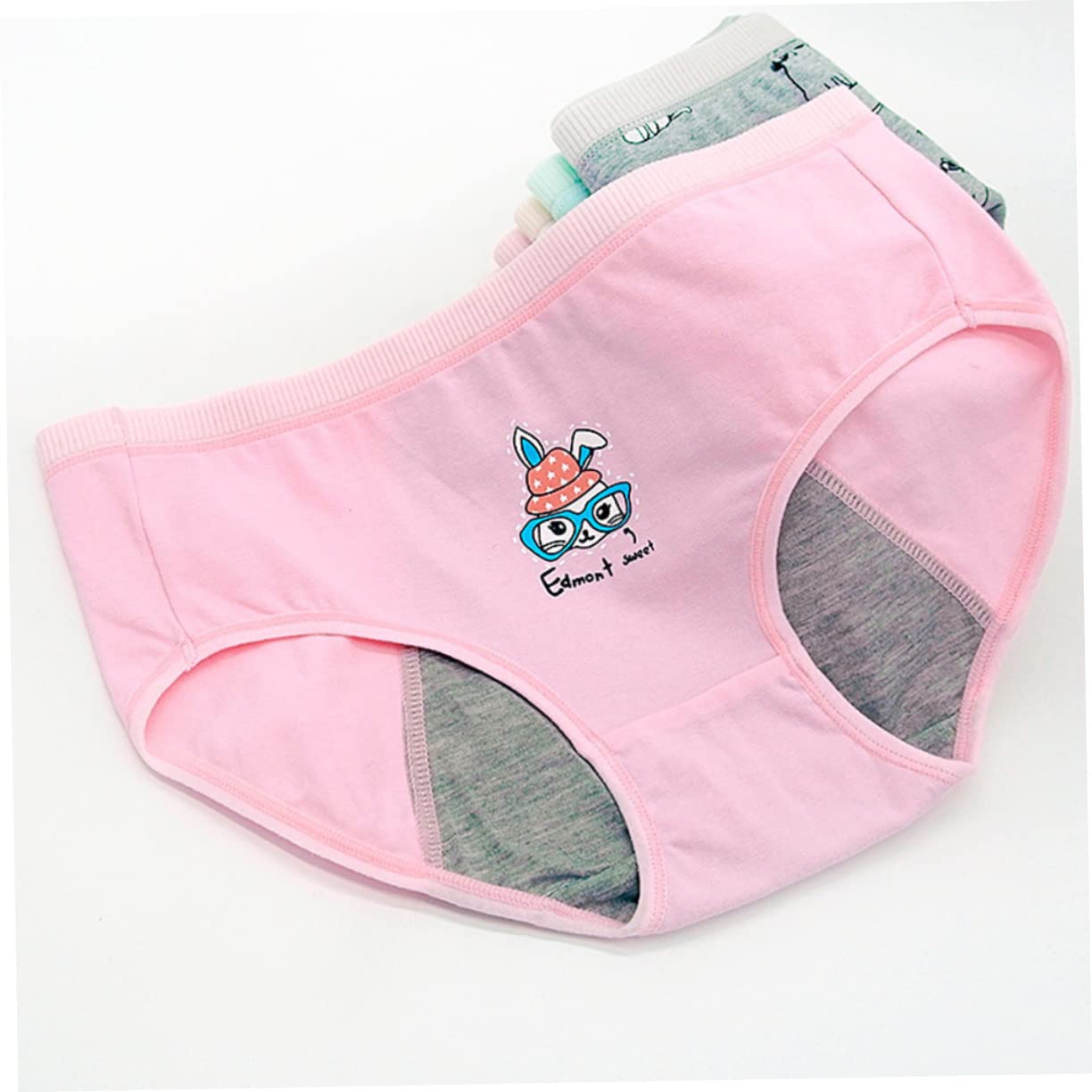 SHERCHPRY 9 piezas de ropa interior para el período menstrual a prueba de fugas, bragas menstruales de algodón que absorben la humedad, pantalones sanitarios para niñas, cunas de dedos, pantalones de