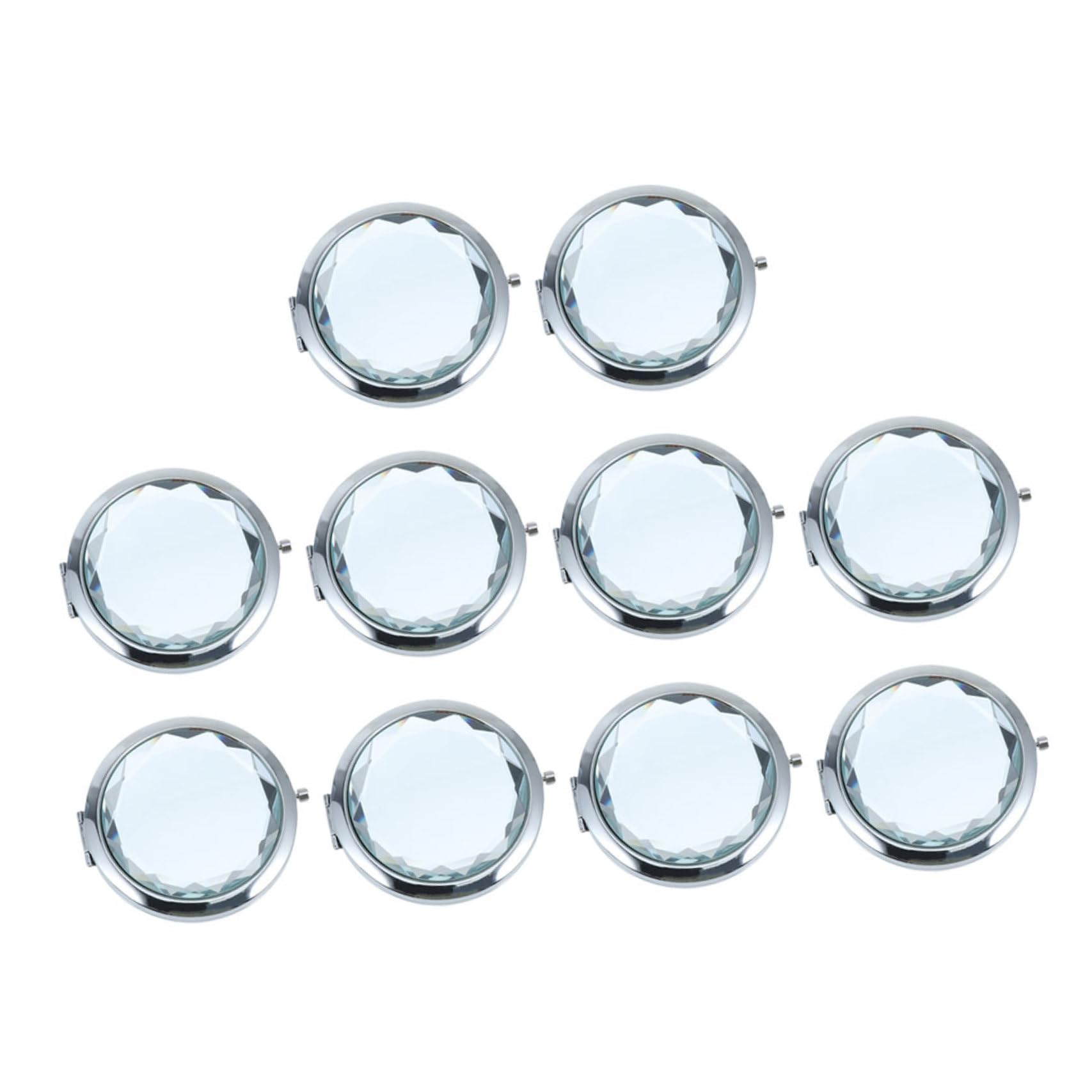 10 Pezzi cosmetico compatto tascabile piccolo per a doppio piccolo bianca