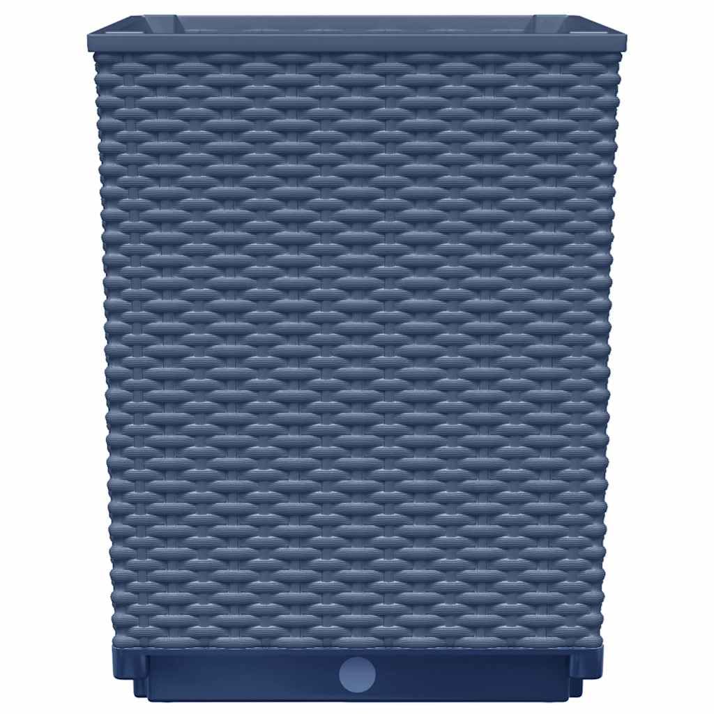 Set di 2 vasi per piante, 30 x 30 x 37 cm, in polipropilene, robusti vasi da fiori per giardino, balcone e terrazza, fioriere rettangolari per piante ed erbe aromatiche