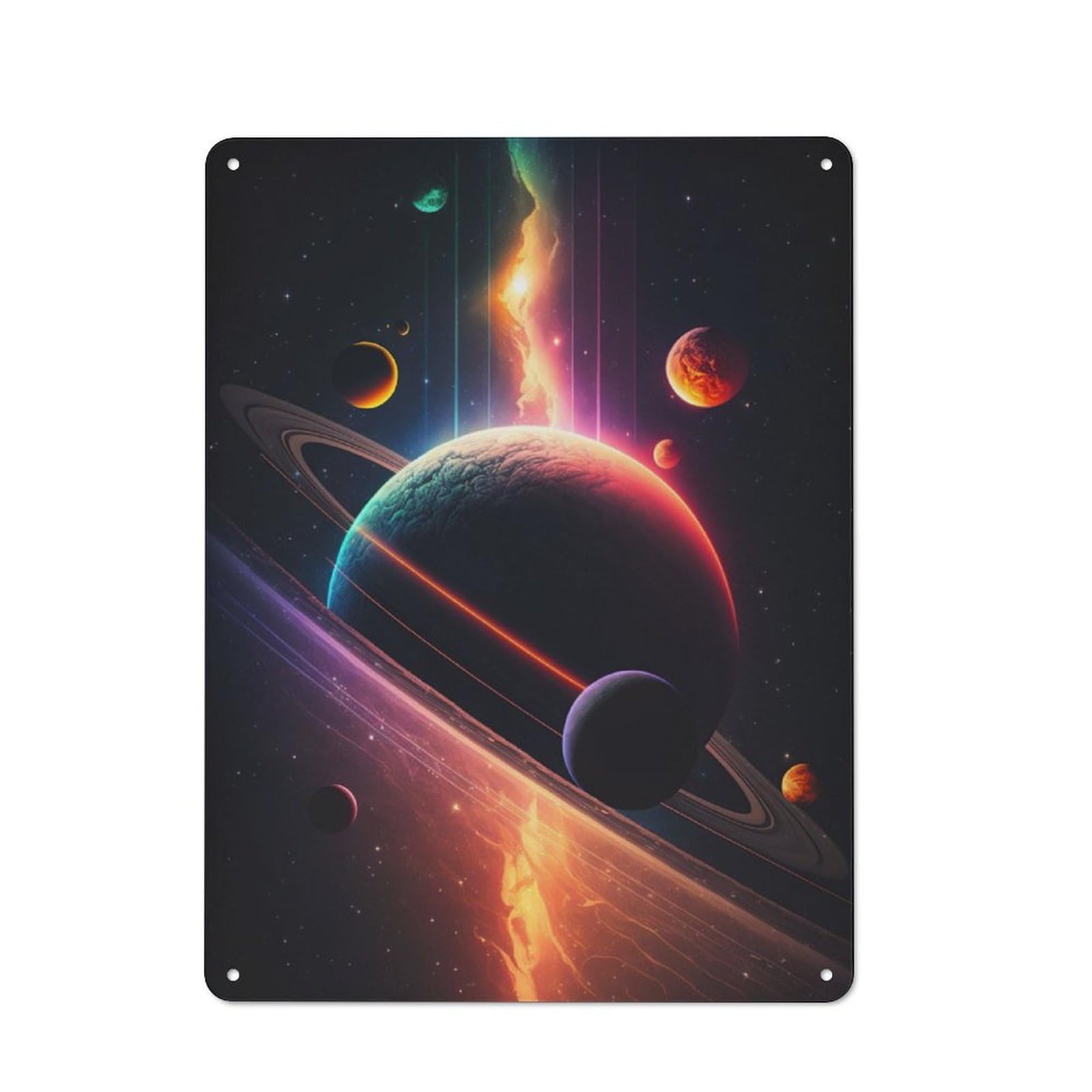 Understated Office Metal Sign 40x30cm Featuring Stellar Fantasia Neon, Studio Wall Plaque for Office, Study, Studio Or Hallway