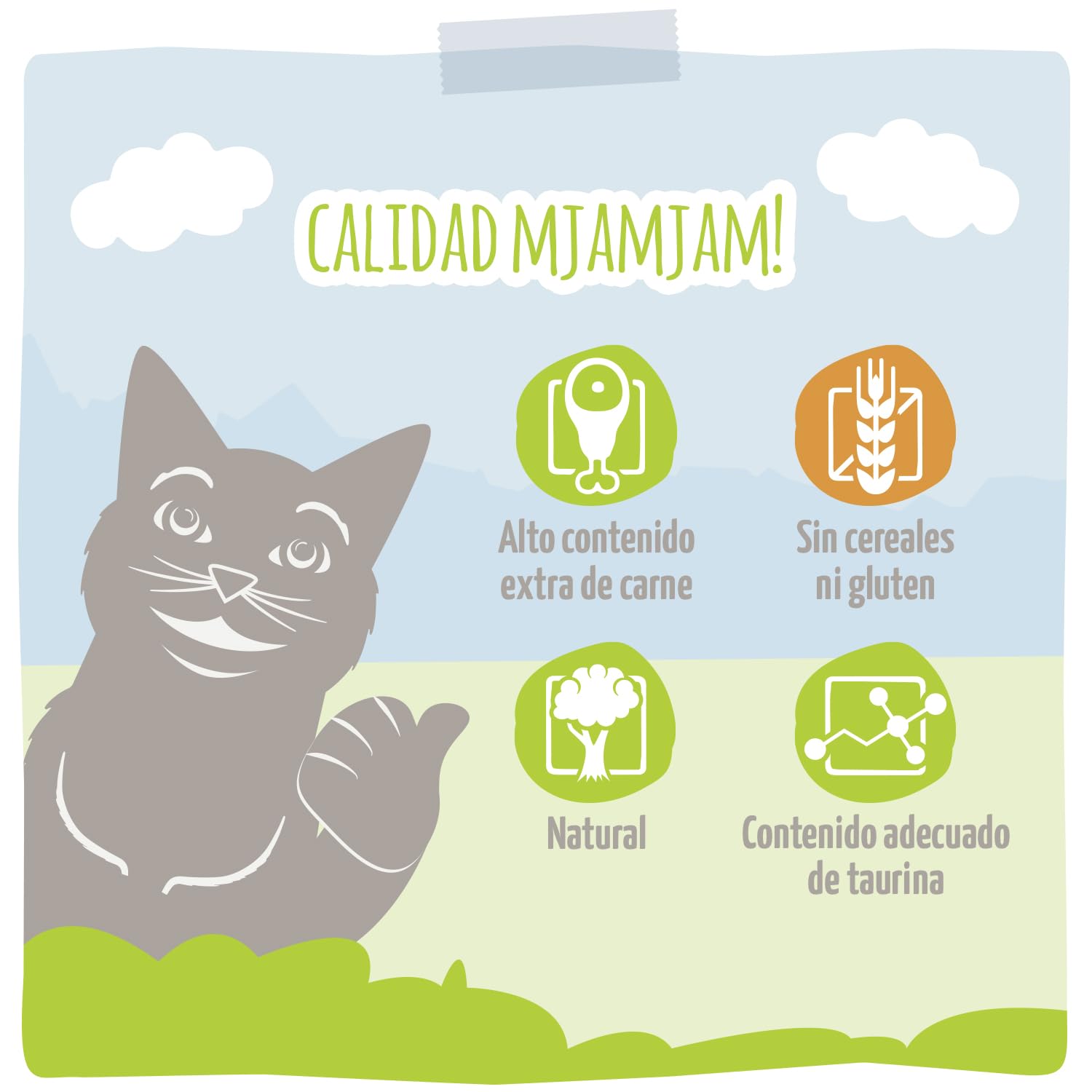 MjAMjAM - comida húmeda premium para gatos - paquete mixto III (6 x 400 g) - caza y conejo, pavo, pato y aves, corazones, pollo, ternera, sin cereales con carne extra