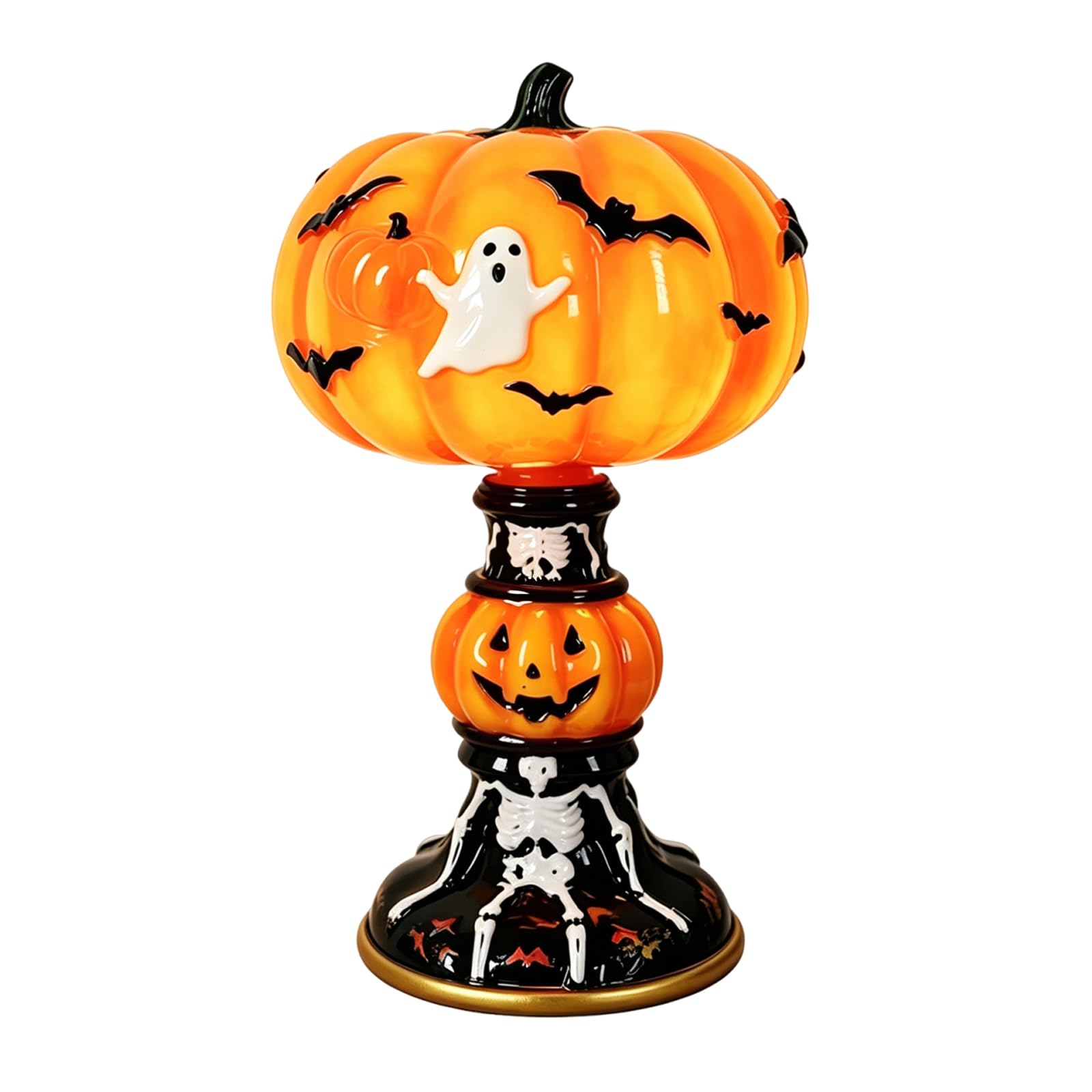 Halloween Resin Pumpkin Table Lamp Indoor Decor (StyleC)