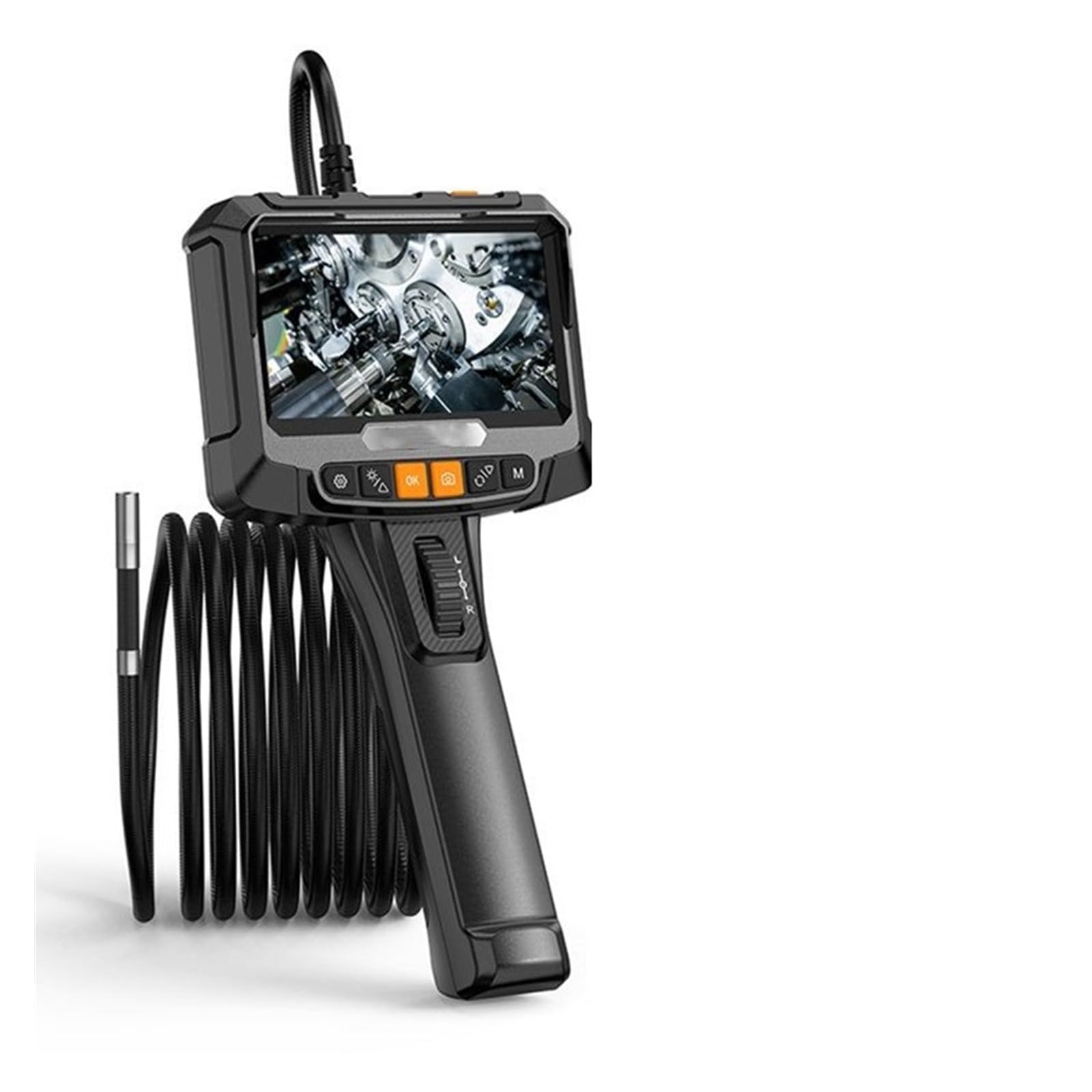 Sewer Camera, 6mm 1080P Articulating Borescope with 5 Inch Screen for Car Pipe Inspection Camera 360° Rotation Endoscope(2m)