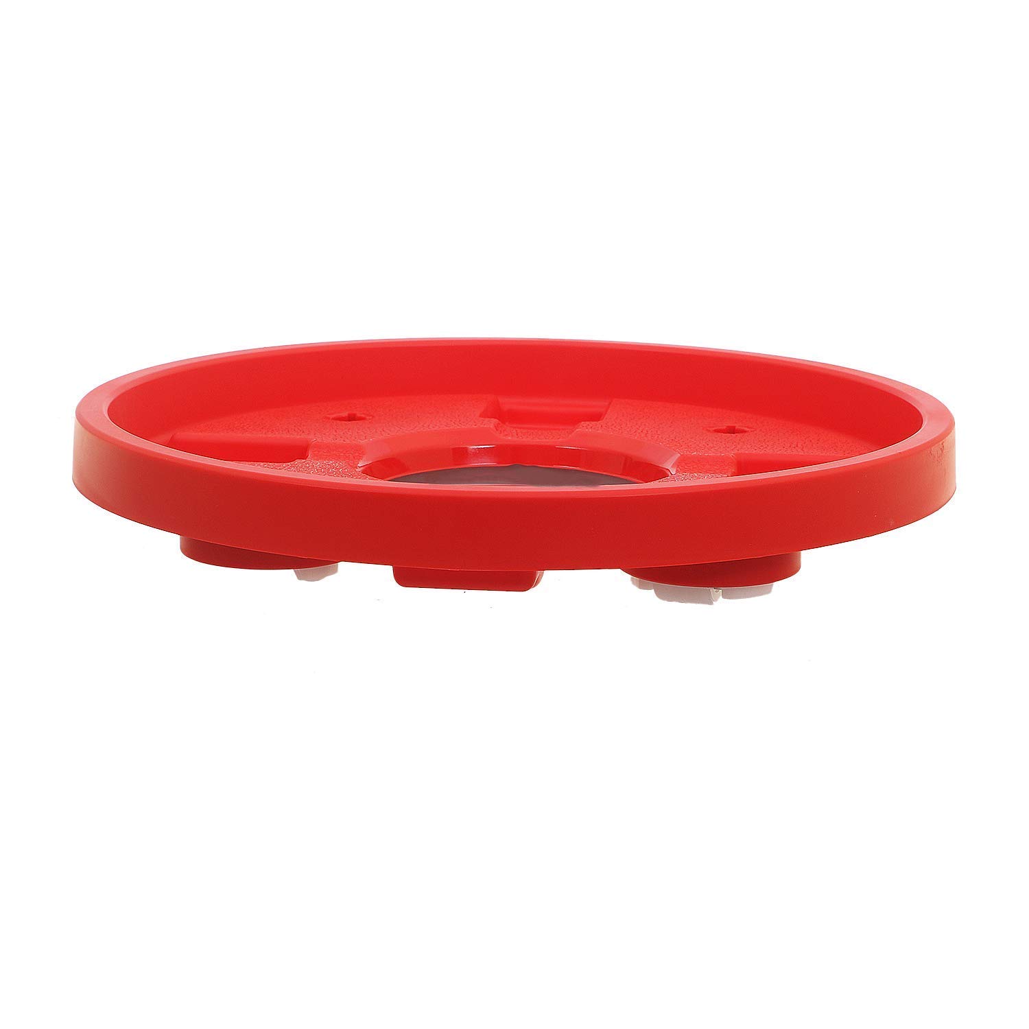 Heart Home Plastic 2 Pieces Cylinder Trolley with Wheels/Gas Trolly/LPG Cylinder Stand (Red) - CTHH014383 1