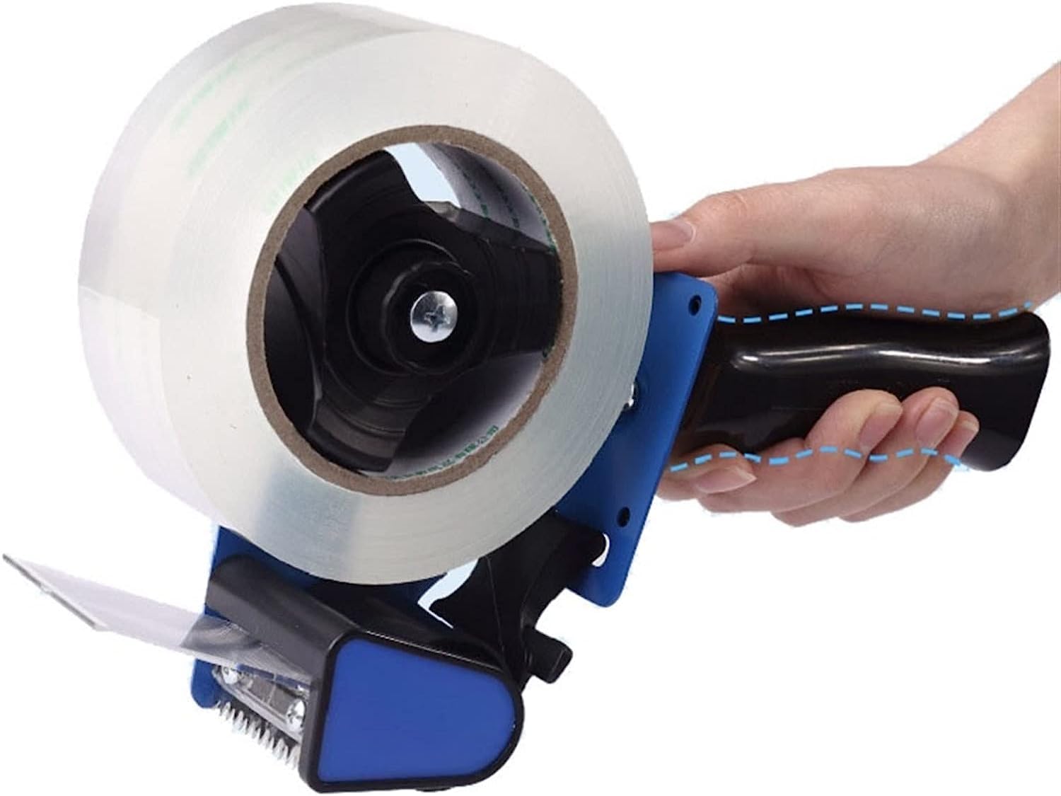PiWine Dispenser di nastro adesivo, Dispenser di nastro da scrivania, Dispenser di nastro Dispenser di nastro adesivo Sigillante manuale Maniglia Dispenser di nastro adesivo Taglio