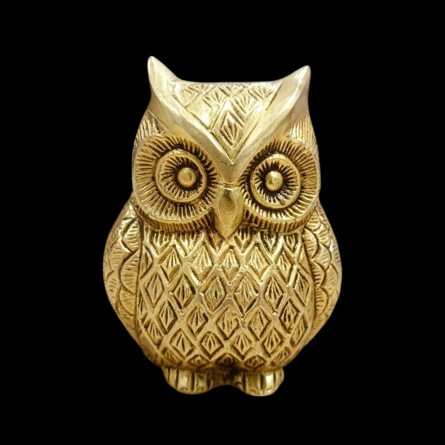 SJL Owl Statue for The Presence of Goddess Laxmi for Wealth&Guarding at Home,Office Gift Purpose Decorative Showpiece – 10 cm (Brass, Gold) SJL Owl Statue for The Presence of Goddess Laxmi for Wealth&Guarding at Home,Office Gift Purpose Decorative Showpiece – 10 cm (Brass, Gold)