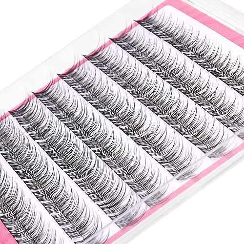 Natural Cluster Lashes Wispy CC Curl 9-11MM Mixed Lengths Eyelash Extension Individual 96 Pcs DIY Lash Extension at Home by Mavphnee - Image 5