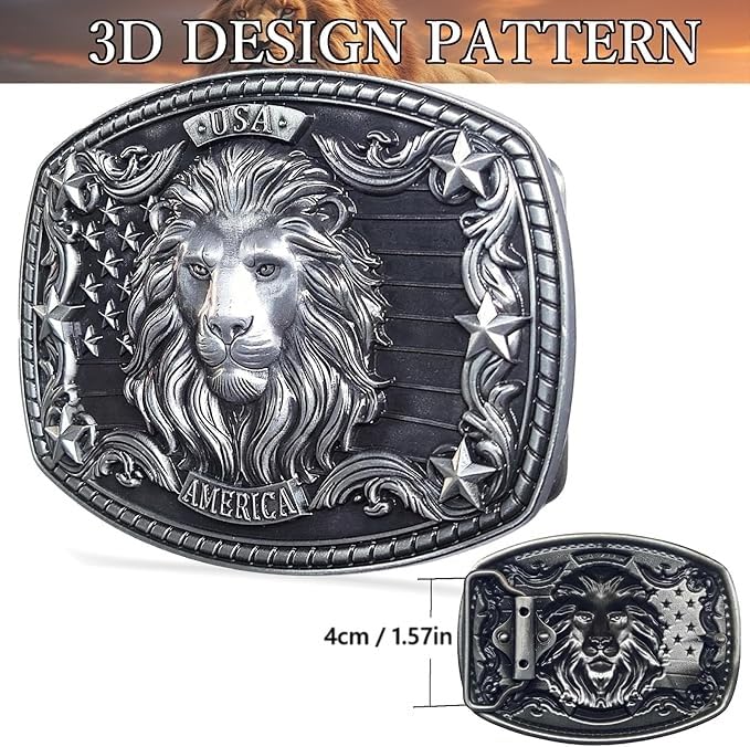 Image of Western Cowboy Belt Buckles Men - Western Belt Buckle Vintage Country Belt Buckle for Men Women Cowgirl Cowboy Gifts