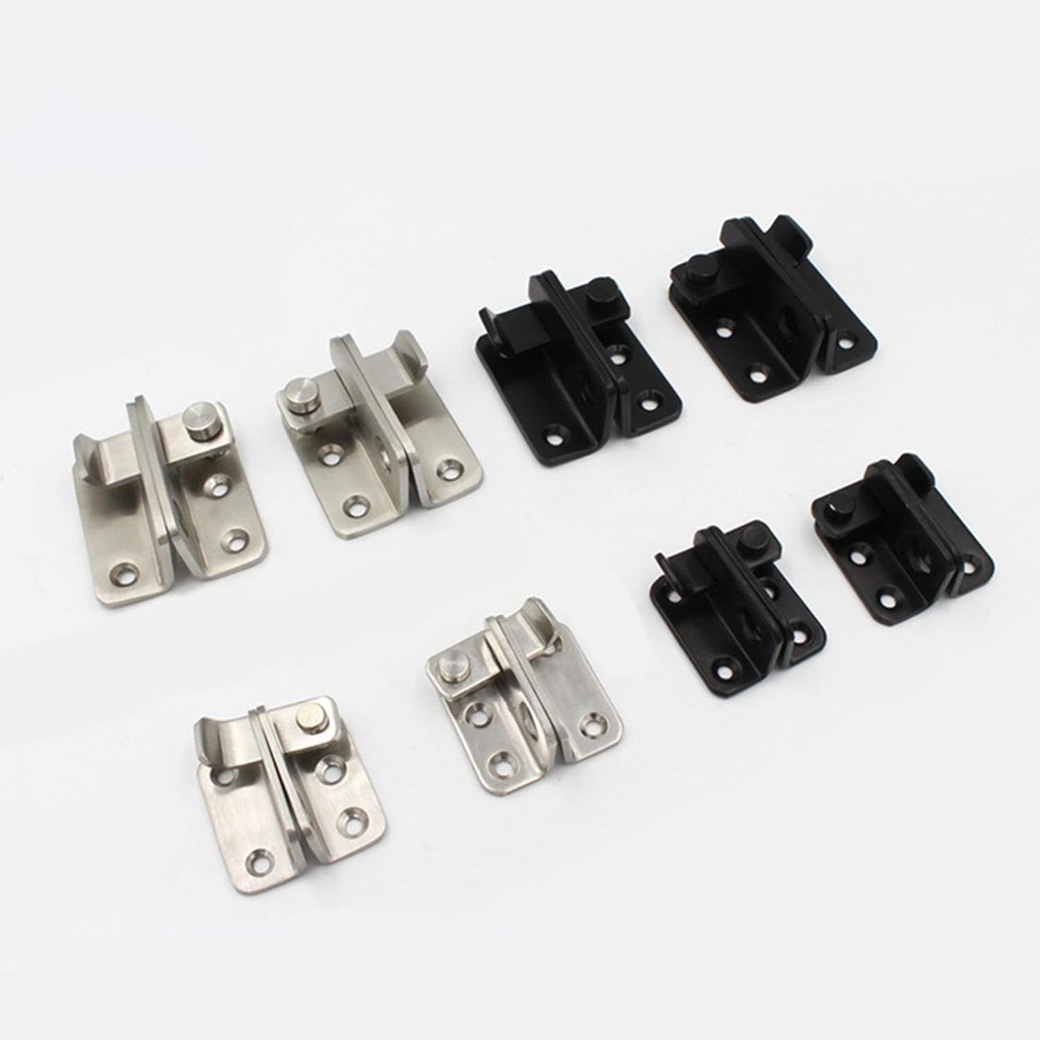 2xFlip Latch Gate Latch Hardware Safety Door Lock Catch for Barn Garage Window Silver S Left Open