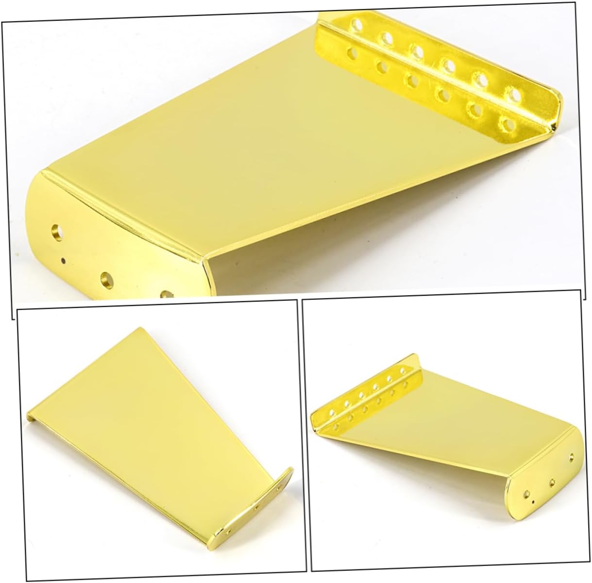 YARNOW 6-String Guitar Tailpiece Replacement for Electric and Jazz Guitars Metal Bridge Tailpiece Hardware Gold Finish