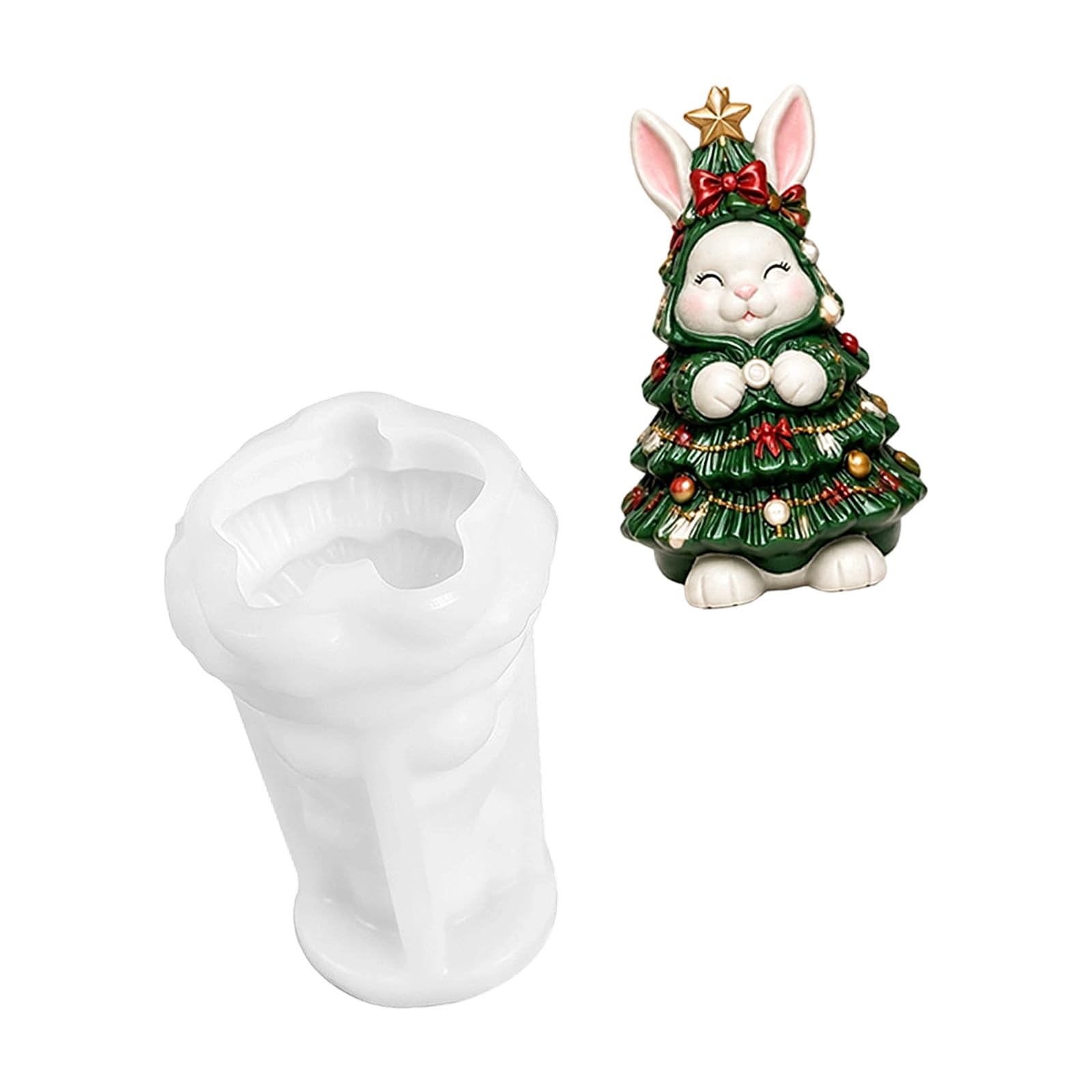 COOLHOOD Layered Relief Silicone Mold for Holiday Projects, 3D Casting Form Serving Christmas Decor Makers Wax Casting Form Winter Decor Tool Seasonal Project Relief Cavity Molding Holiday Making