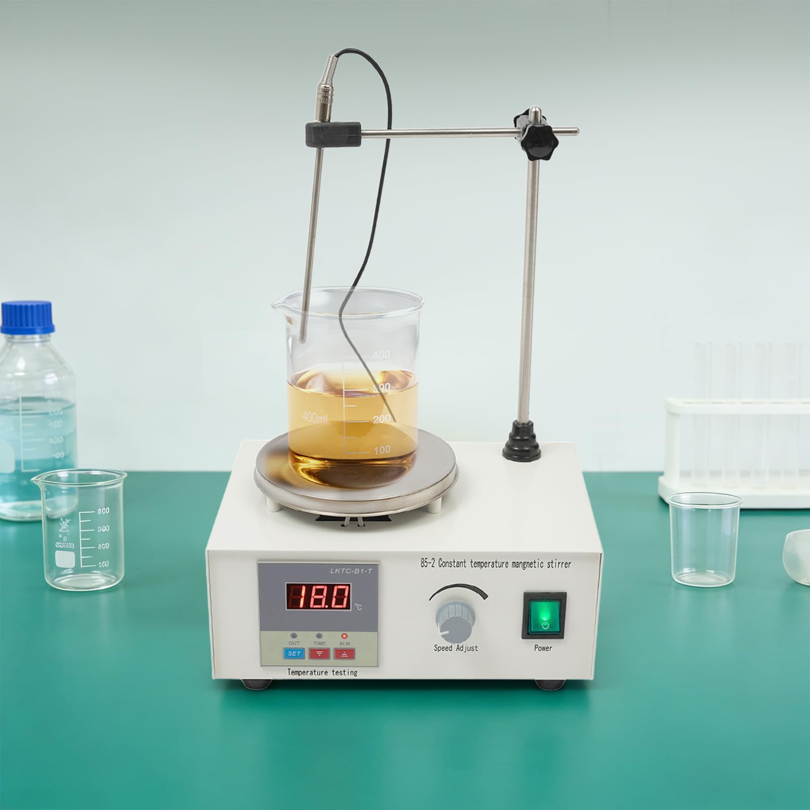 Mieszadło magnetyczne z płytą grzejną, 2000 ml, 250 W, mieszadło laboratoryjne z cyfrowym wyświetlaczem temperatury i regulacją prędkości, mieszadło magnetyczne, laboratorium, Home Homebrew, mieszadło