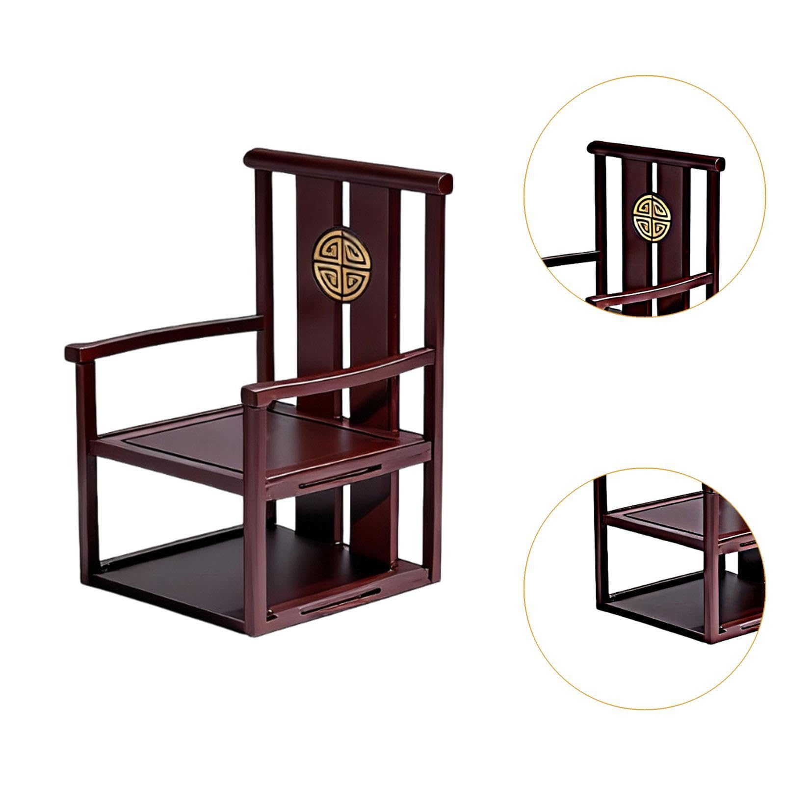 Amazon | JunZheHub ミニチュア中国椅子 リアルミニ模型 椅子 書斎家具