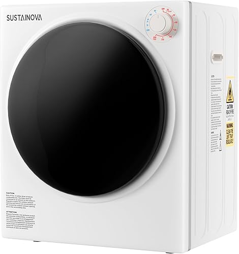 Elevon Secadora de ropa portátil de 800 W, secadora eléctrica de 2.6 pies cúbicos para lavandería con bañera de acero inoxidable para apartamentos,