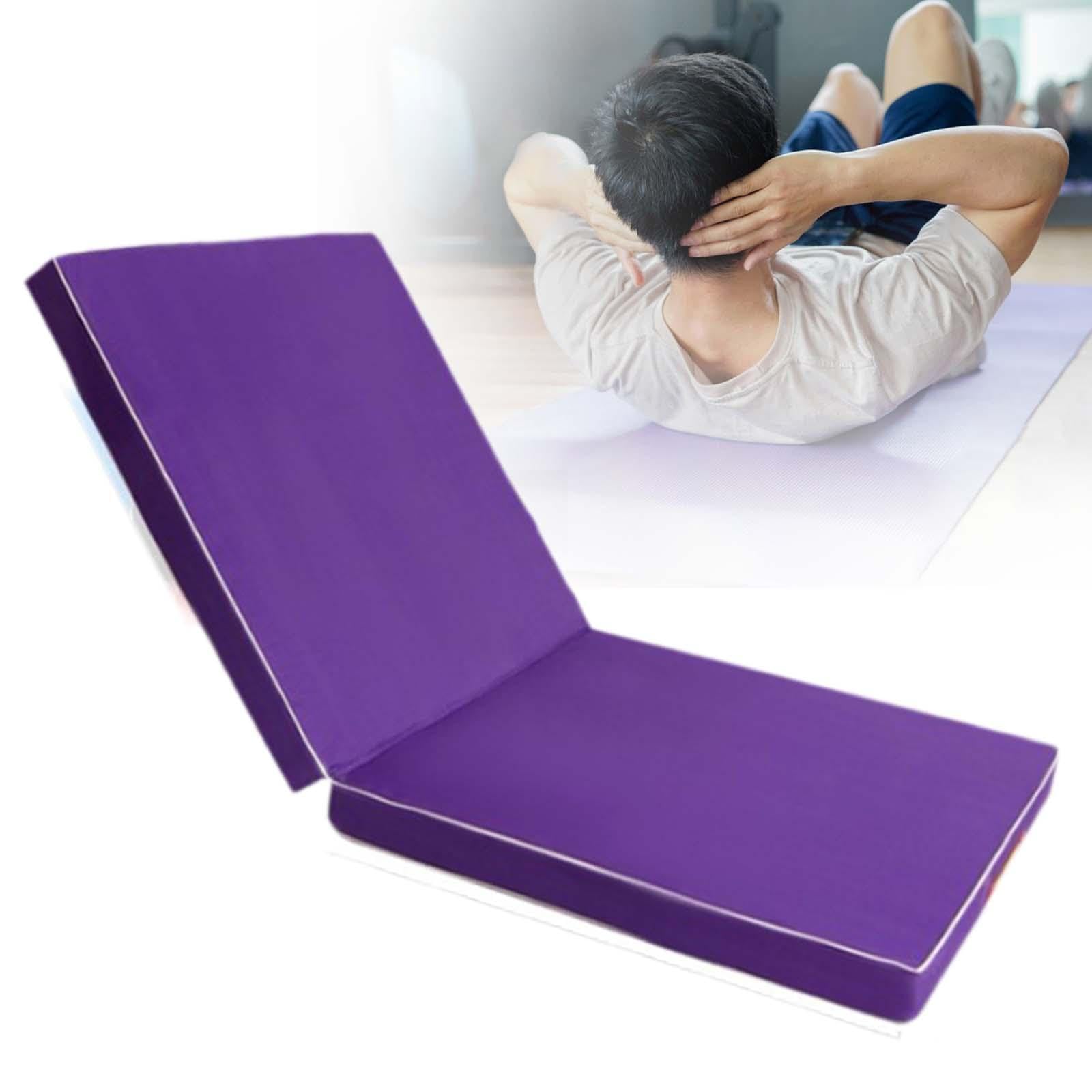 QSTDGVPW Gymnastics Mat Exercise Children Play Horizontal Bar Foldable Stretch Mat for Outdoor Indoor, Purple