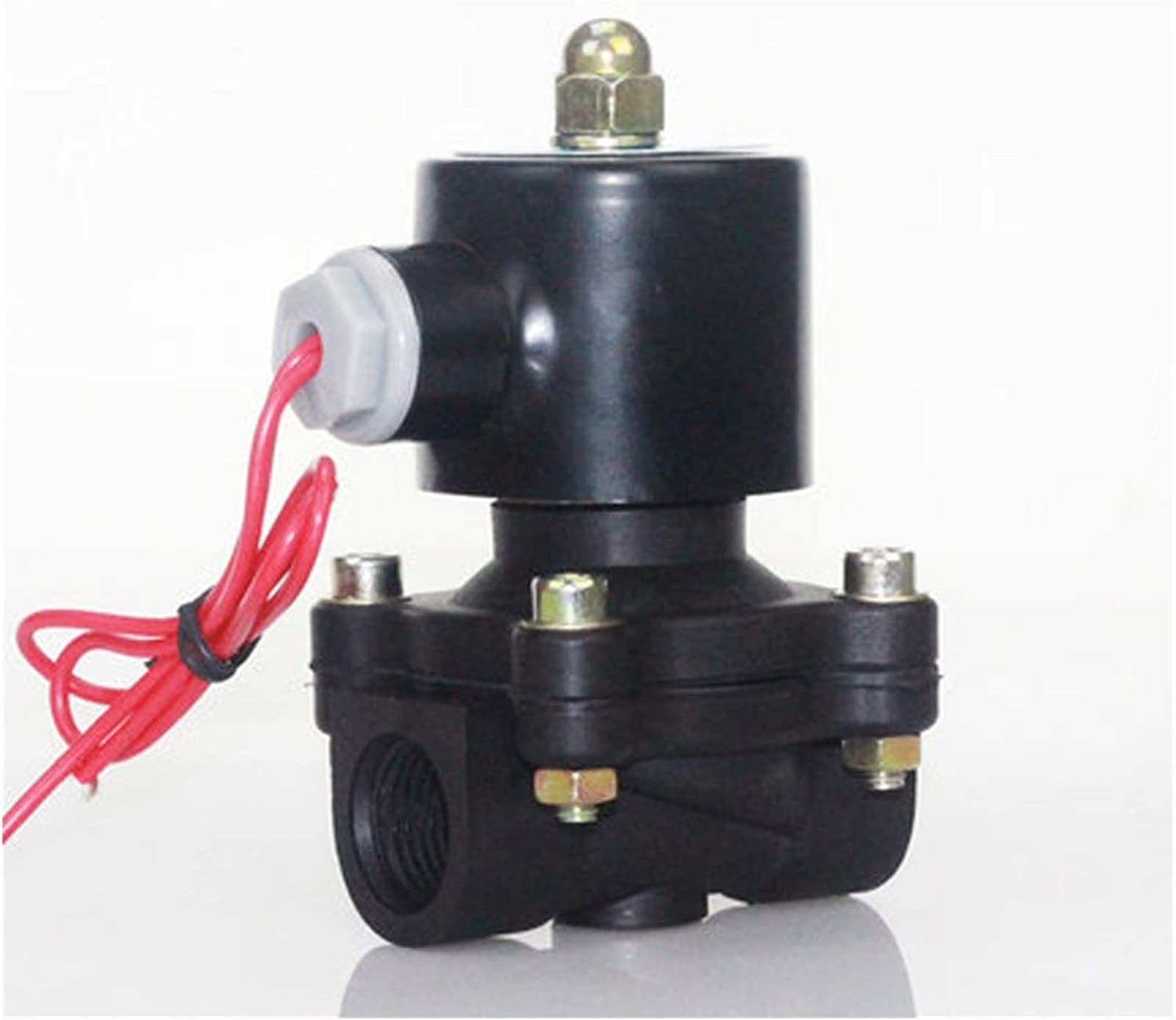 AC220V 1/4 3/8 1/2 3/4 1 2-calowy plastikowy elektryczny zawór elektromagnetyczny DN15 DN20 DN25 DN32 DN40 DN50 N/C do wody oleju powietrza DC12V/24V przydatne