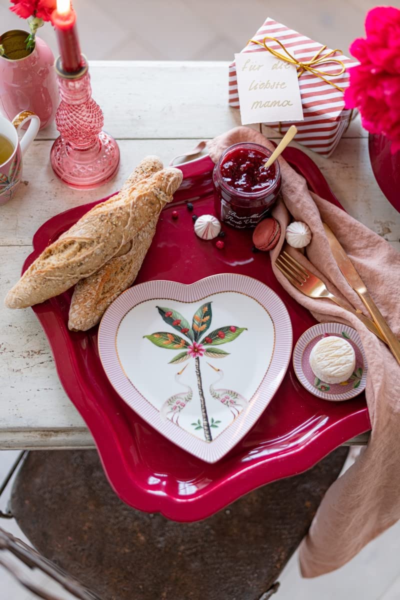 Pip Studio La Majorelle Henkelbecher 0,35 L – Pink Mit Blumenmotiv & Goldrand, Aus Porzellan