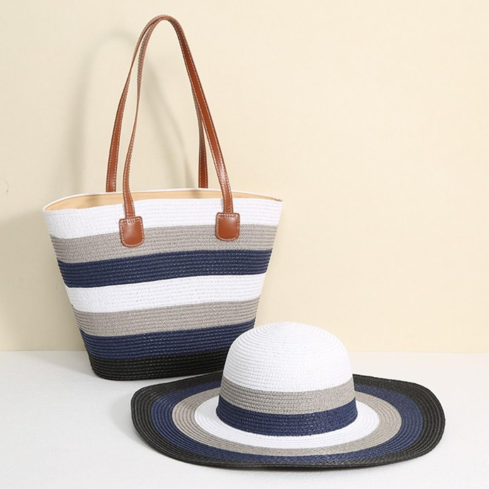 Torba Crossbody Moda Słomka Duża Pojemność Tkane Ramię Kwadratowy Zamek Błyskawiczny Kapelusz Wakacje Torby Z Górnym Uchwytem