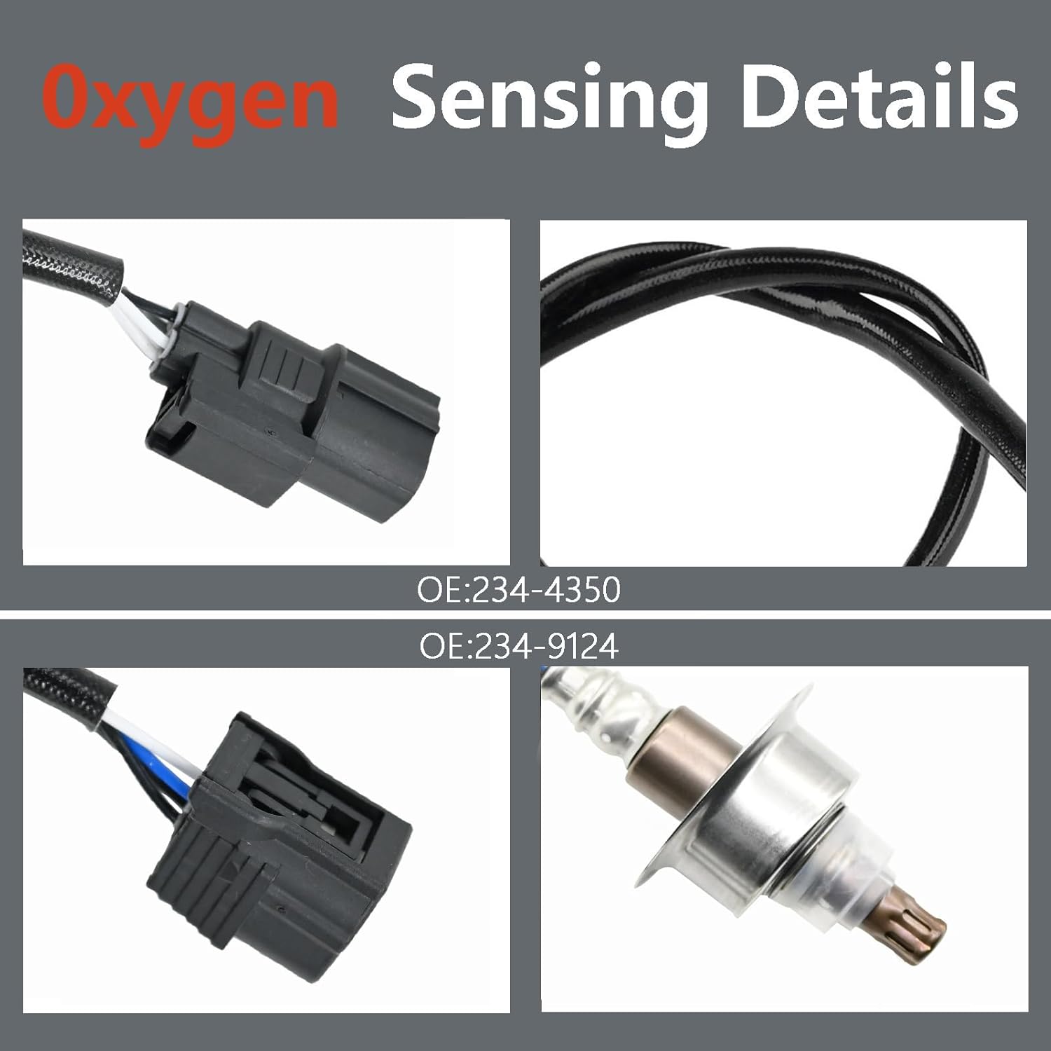 Air Fuel Ratio O2 Oxygen Sensor 234-9124 234-4350 for Honda for Civic L4 1.8L 2007 2008 2009 2010 2011 Upstream & Downstream